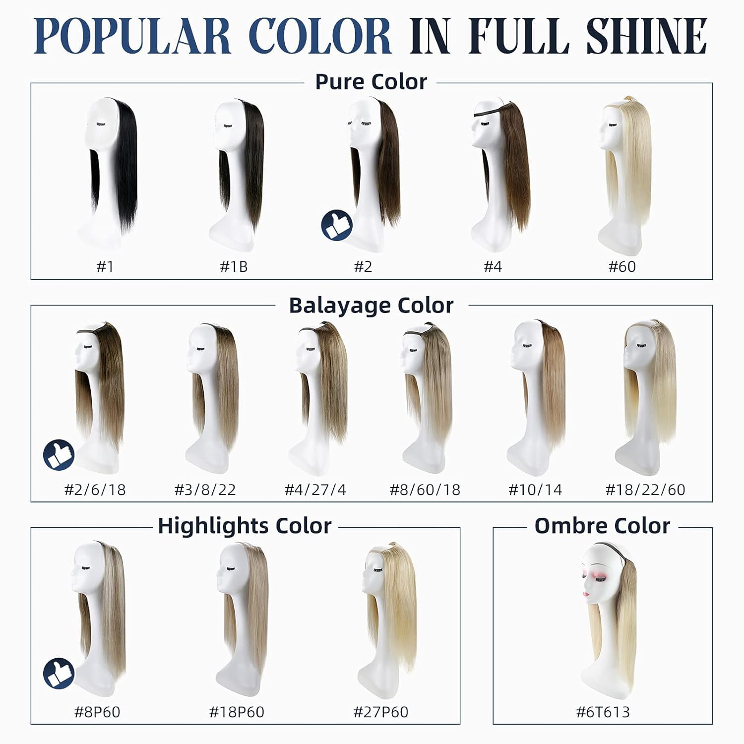 Full Shine U Part Wig Extensions - 18 Inch Silky Straight Remy Human Hair Clip-In Half Wig - Jet Black 150g for Long Hair - Perfect for Daily Wear, Parties & Special Occasions