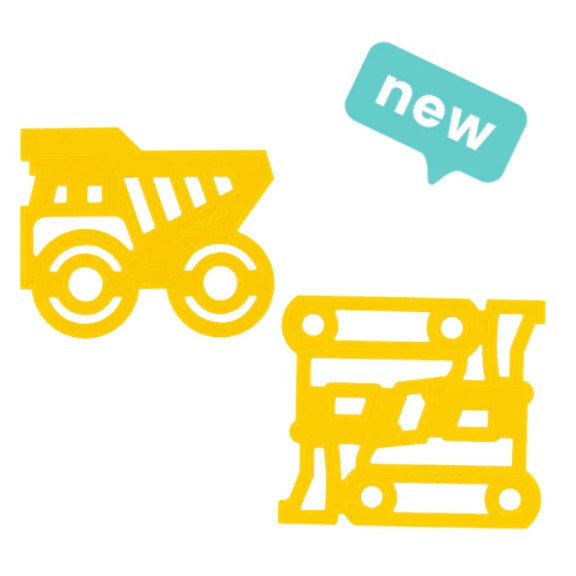 Lunch Punch Sandwich Cutter Set - Fun Construction Vehicle Shapes for Kids' School Lunch & Party Snacks | BPA-Free Sandwich Cutters for Creative Meals