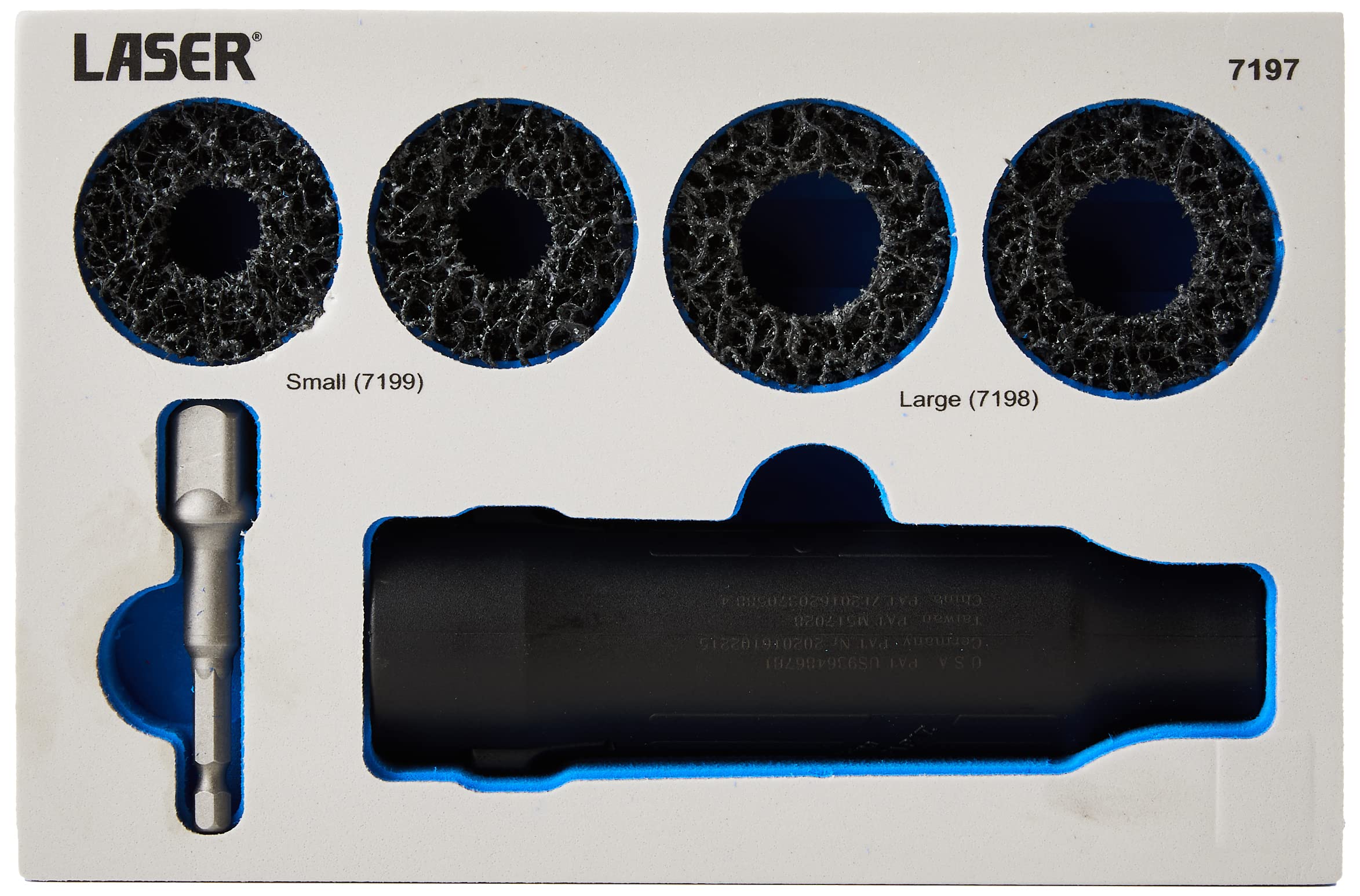 Laser 7197 6-Piece Hub Cleaning Tool Set - Professional Wheel Hub Cleaner Kit for Car Maintenance & Detailing | Perfect for DIY Auto Care, Brake Dust Removal & Wheel Restoration