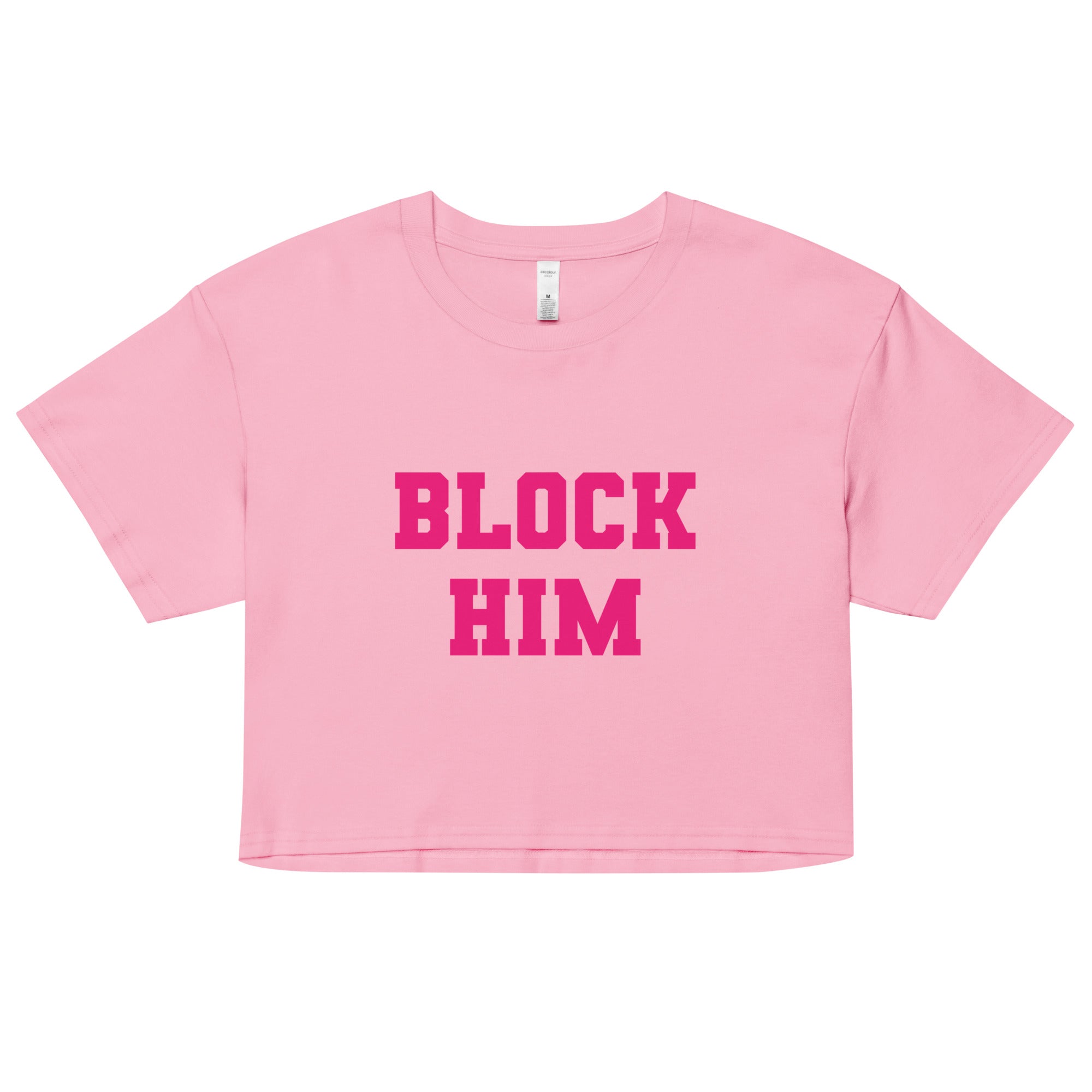 Block Him Women’s Crop Top - Sexy Short Sleeve T-Shirt for Summer | Trendy Streetwear & Casual Outfit | Perfect for Parties, Dates & Night Out