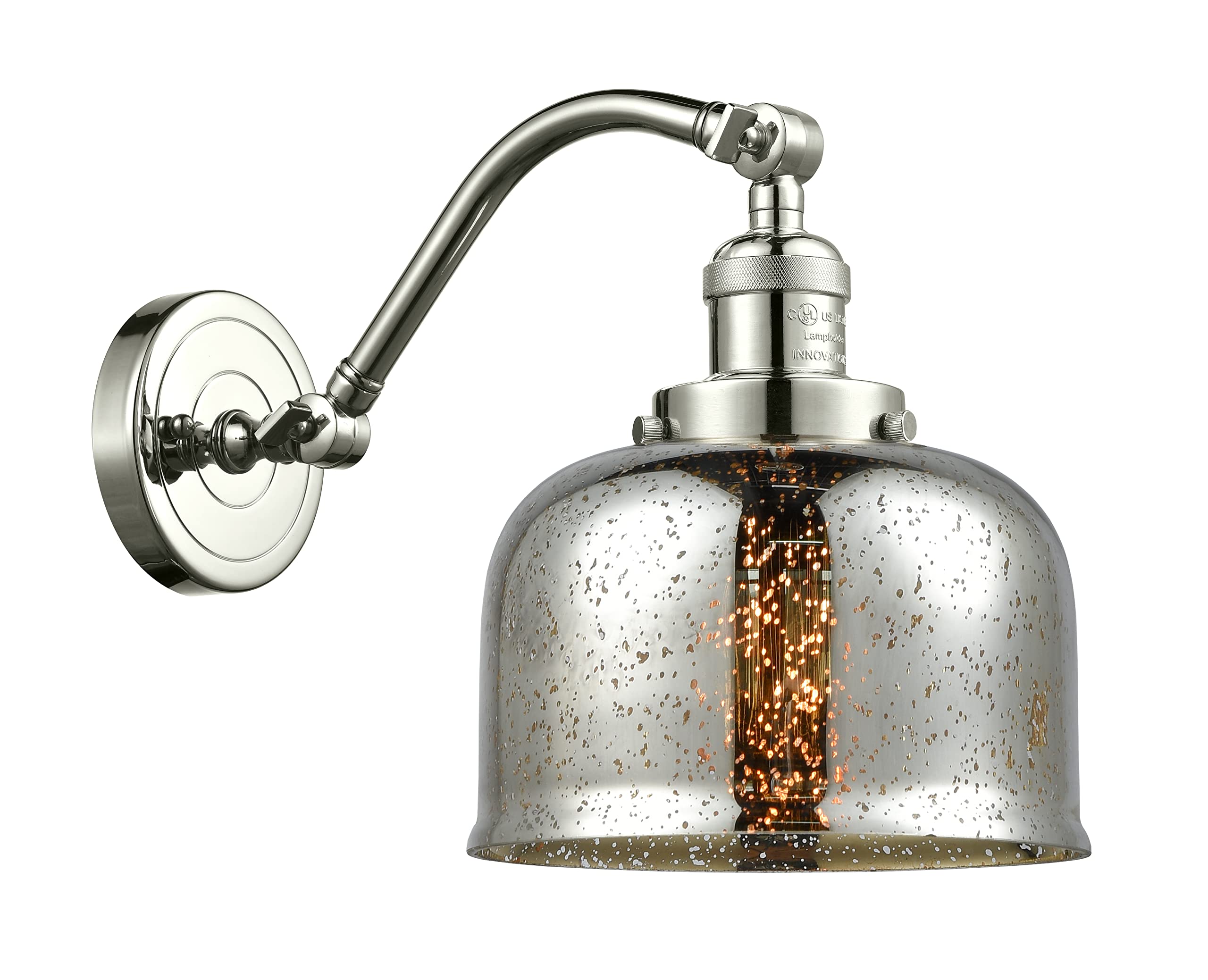 515-1W-PN-G78 LED Bare Bulb 1 Light Cord Set in Polished Nickel Finish - Perfect for Vintage Industrial Pendant Lighting & Home Decor