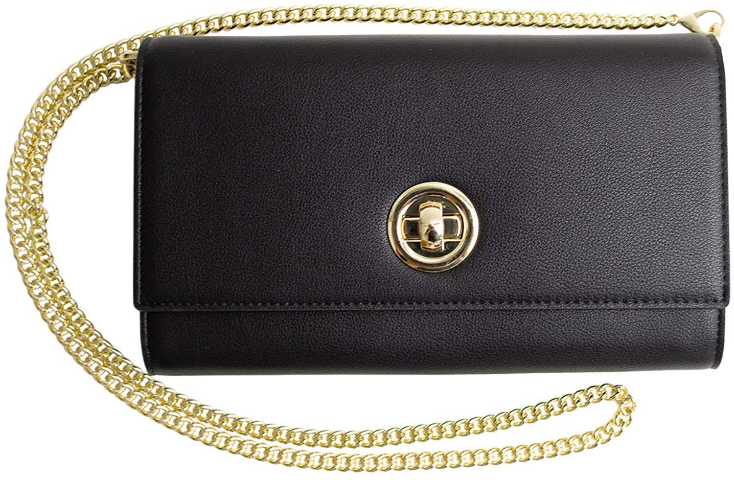 Vegan Leather Clutch Purse for Women - MALTA Crossbody Shoulder Bag with Chain Strap, High Capacity Wallet for Cards, Coins & Phone | Perfect for Parties, Travel & Everyday Use