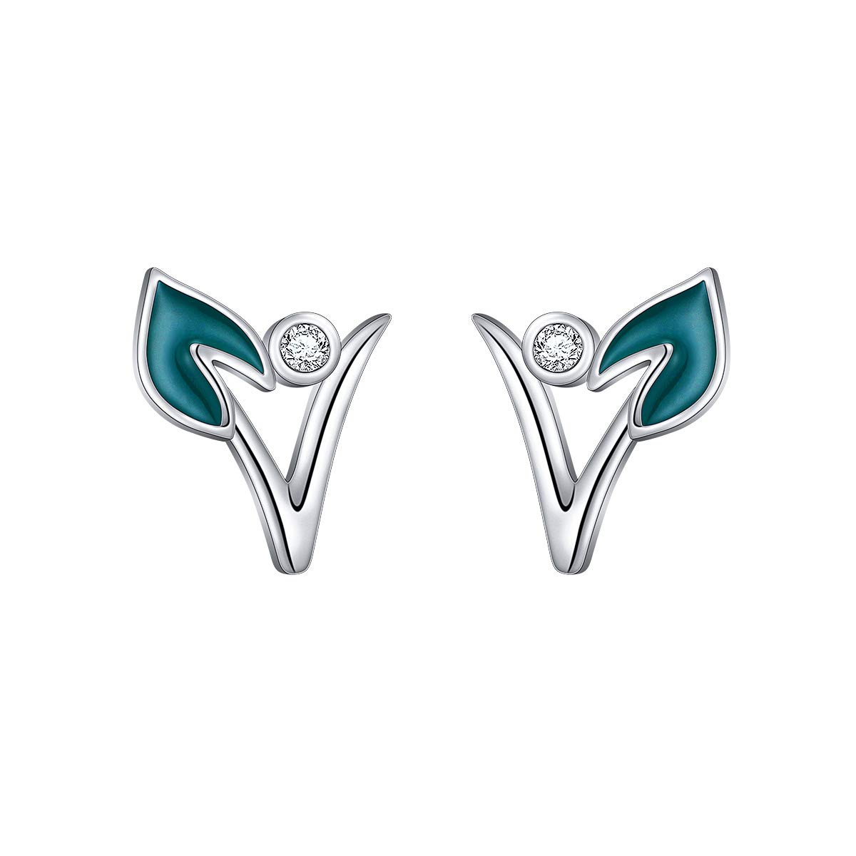 925 Sterling Silver Vegan Earrings for Women - Mermaid, Lotus, Celtic Knot & Stingray Stud Earrings Set | Hypoallergenic Jewelry Gift for Her, Wife, Daughter | Perfect for Everyday Wear, Parties & Special Occasions
