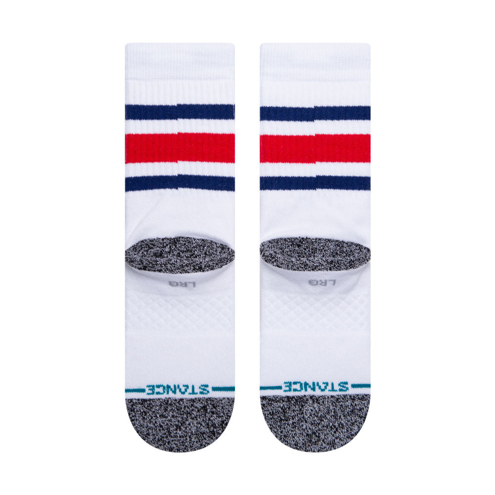 Stance Boyd St Kids Socks - White | Comfortable & Durable Children's Athletic Socks for Sports & Everyday Wear