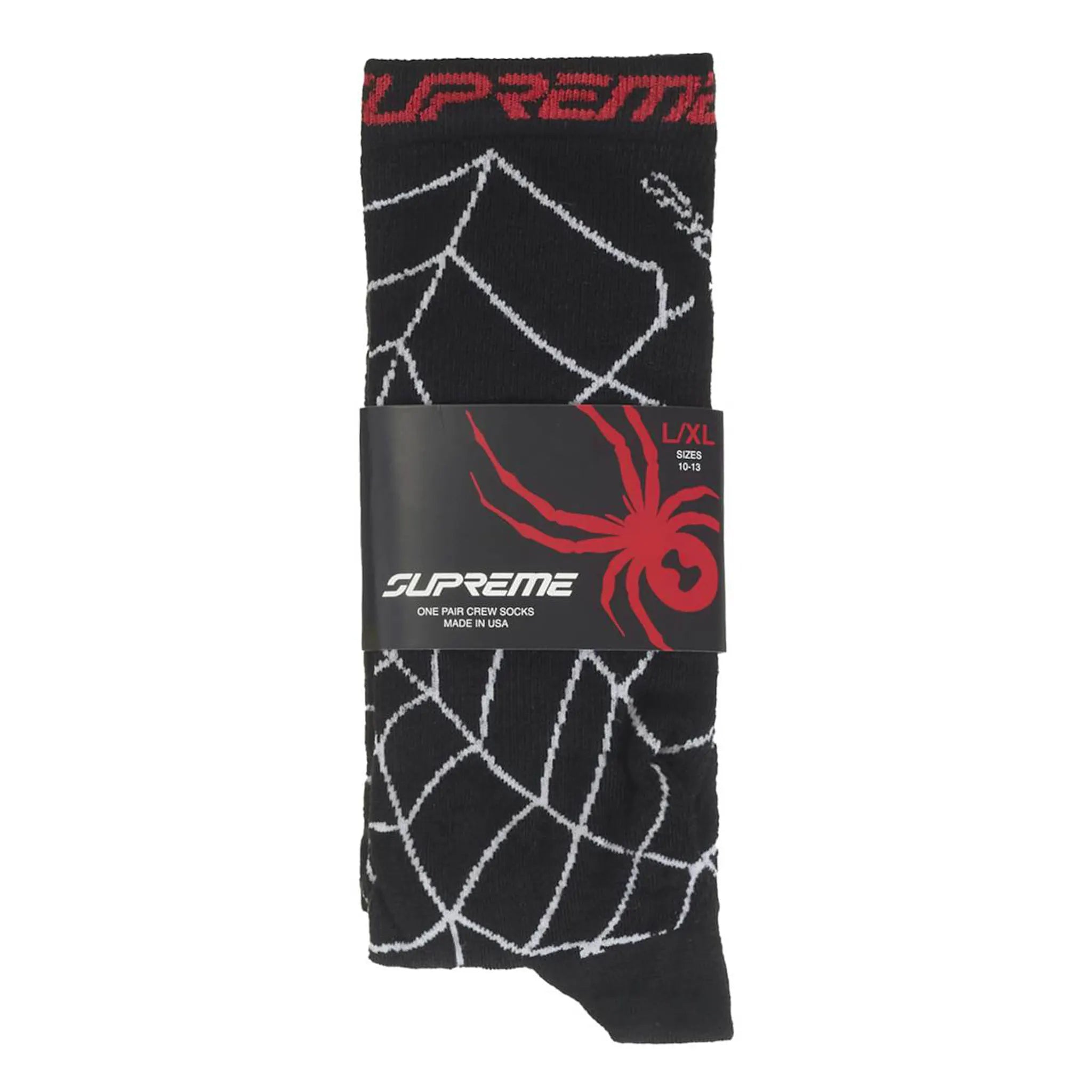 Supreme Spyder Crew Socks 1-Pack - Black Athletic Socks for Men & Women - Comfortable Everyday Wear for Running, Gym & Casual Outfits