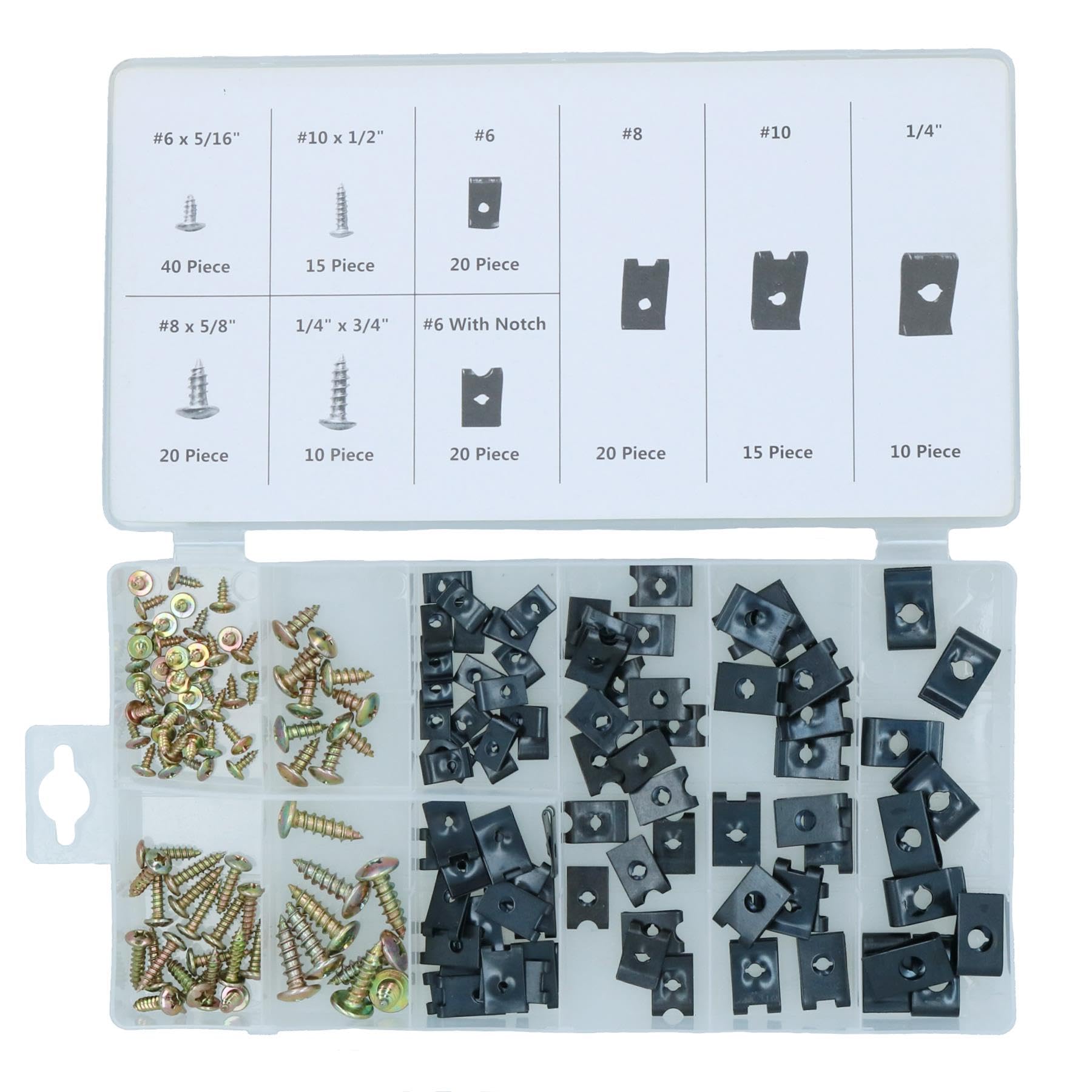 170pc U Clips & Screws - Car Interior Trim Panel Fasteners for Easy Installation