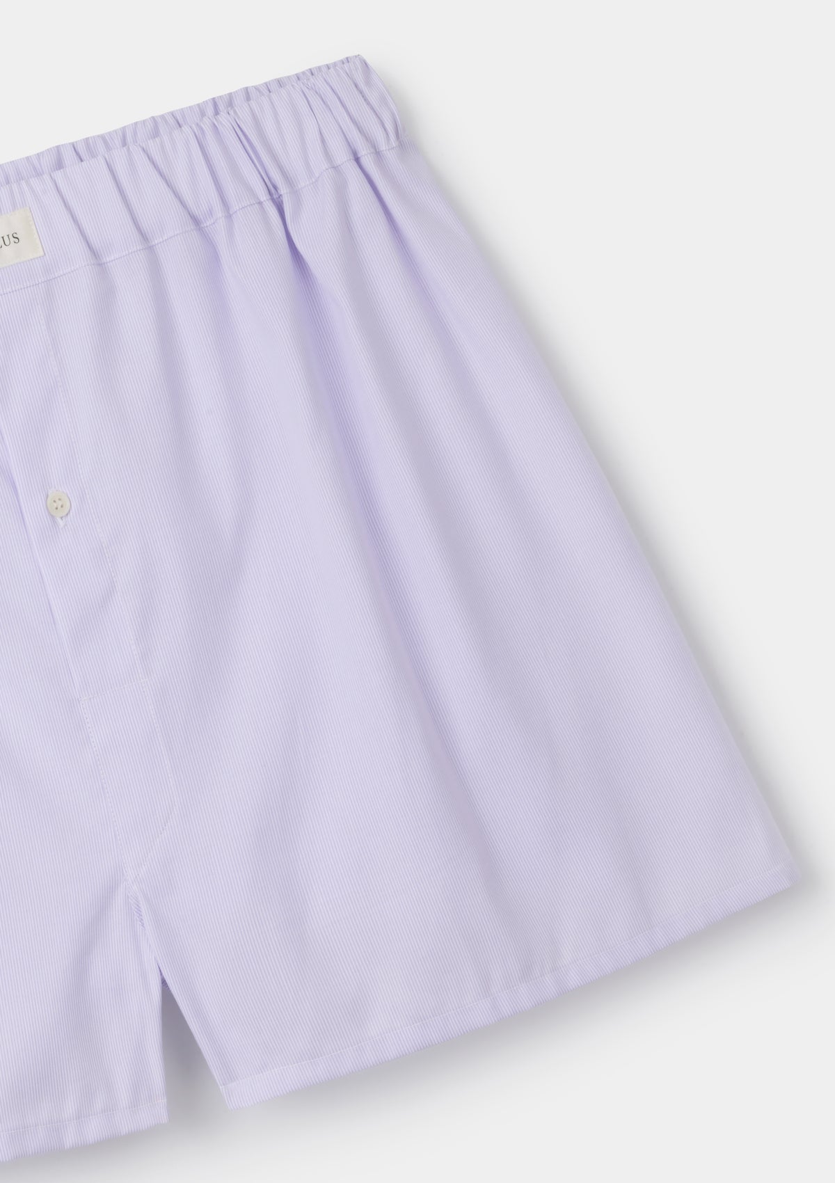 Lilac Fine Stripe Cotton Boxer Shorts for Men - Soft Breathable Underwear with Comfortable Waistband - Perfect for Sleep, Lounge & Everyday Wear
