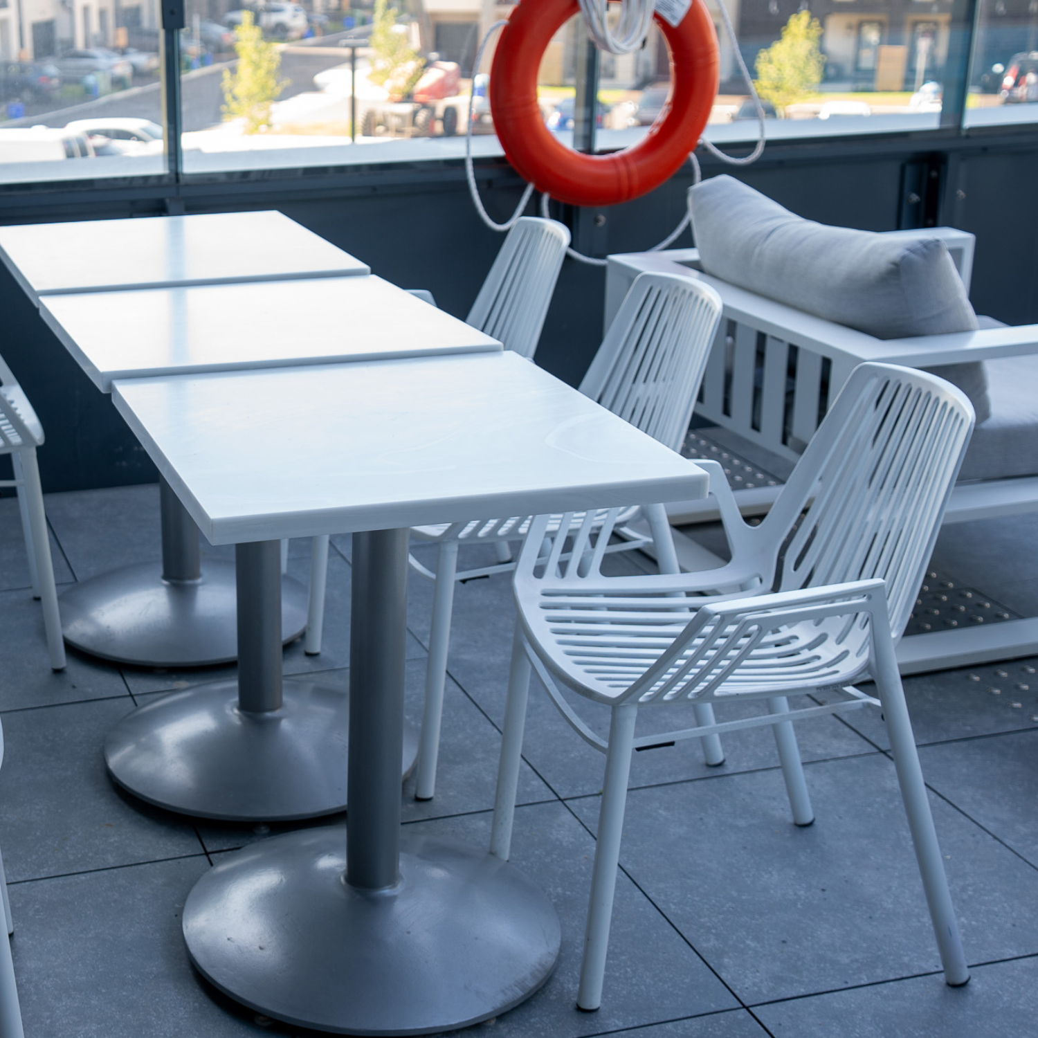 Venti Outdoor Dining Arm Chair - Patio Furniture Set for Garden, Backyard, Poolside - Weather-Resistant & Comfortable Seating for Outdoor Entertaining