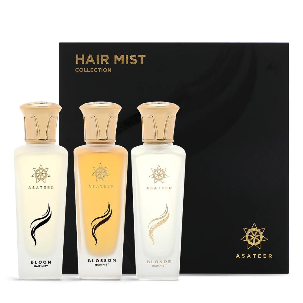 Hair Mist Collection Set - 3 x 80ml Bottles for Hydration & Shine | Perfect for Daily Hair Care, Travel & Salon Use
