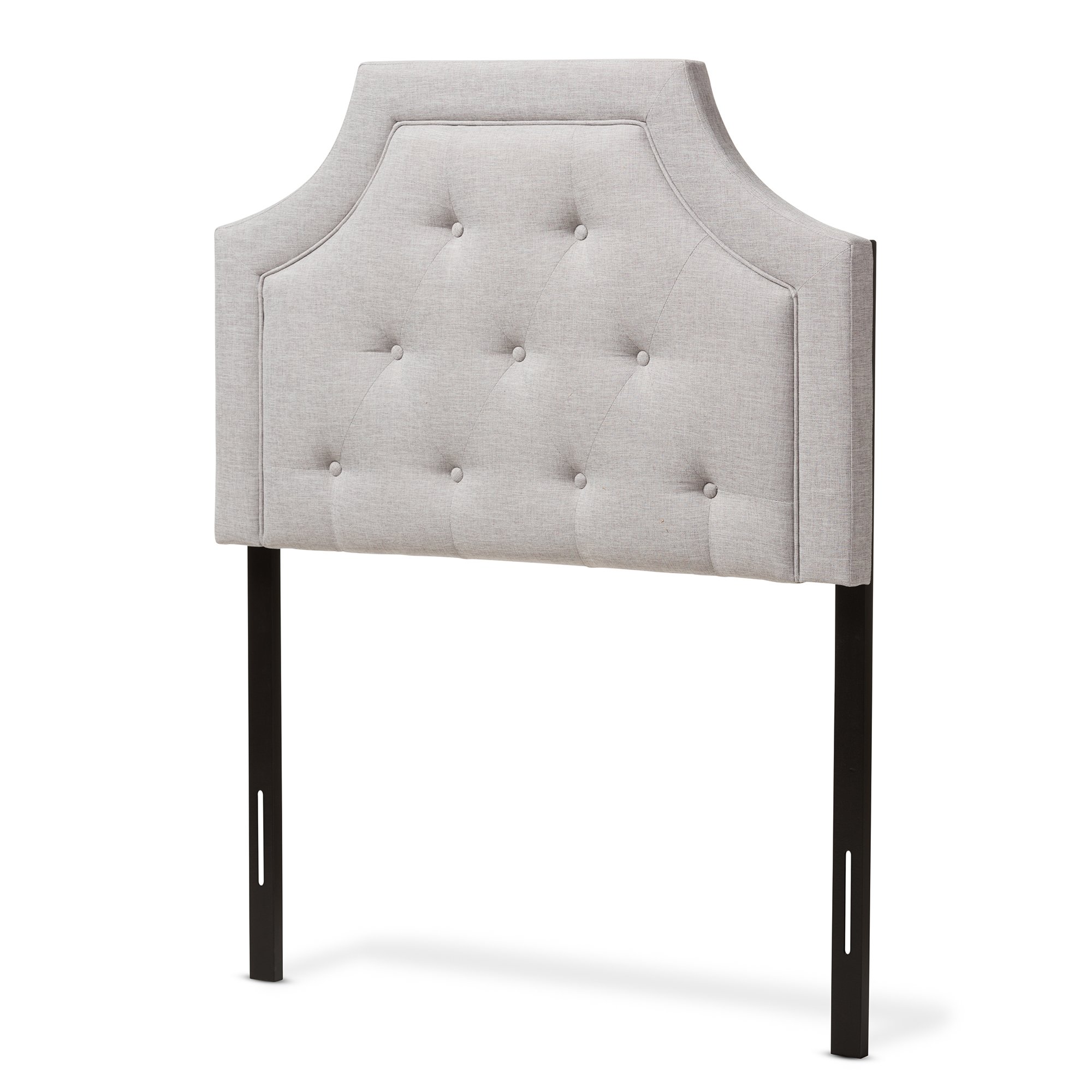 Baxton Studio Mars Modern Fabric Twin Size Headboard - Greyish Beige Upholstered Bed Headboard for Bedroom Decor, Guest Room & Dorm Room