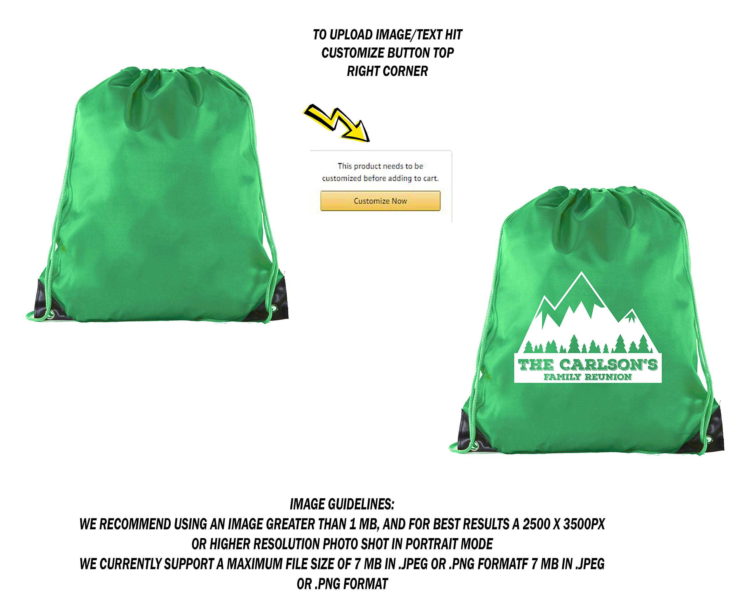Personalized Mountains Design Family Reunion Party Favor Bags - Custom Name Gift Bags for Weddings, Birthdays & Special Events