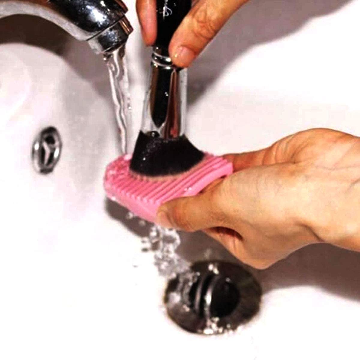 Eco-Friendly Silicone Makeup Brush Cleaner & Dryer - Egg Shape Pink Mapperz Brush Egg | Perfect for Quick Cleaning & Drying Makeup Brushes at Home or Travel