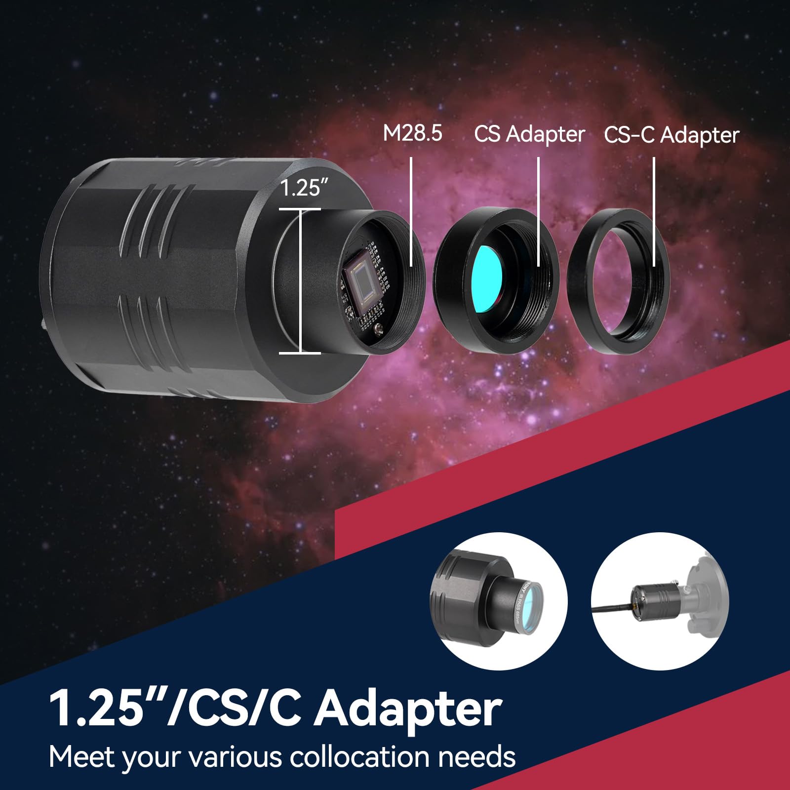 SVBONY SC311 WiFi Telescope Camera Eyepiece - 1080P Planetary Camera with IMX662 Sensor, 4 Device Connections & Removable UV IR Cut Glass for Moon, Jupiter, Saturn Photography | Perfect for Astrophotography & Stargazing Enthusiasts