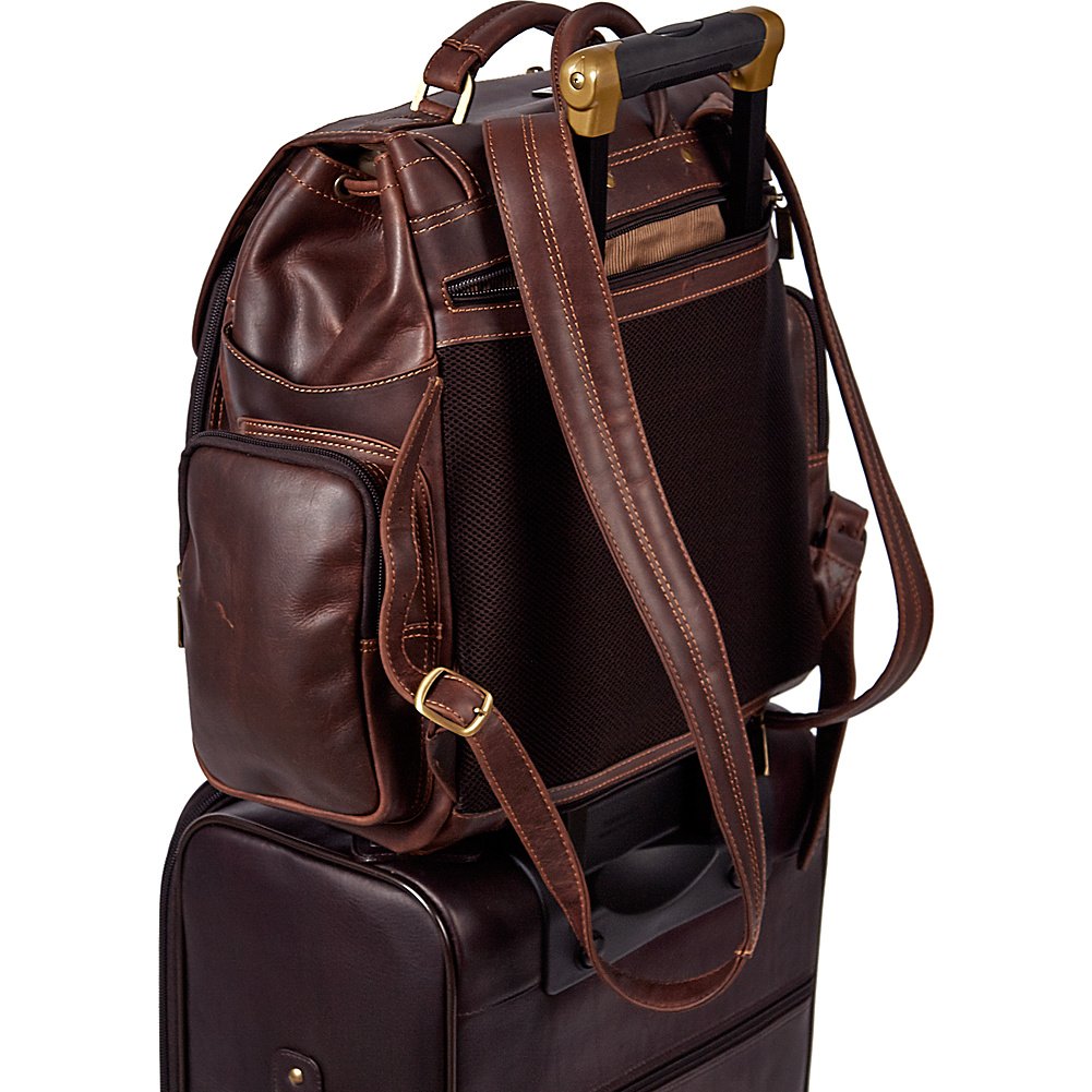 Claire Chase Legendary Jumbo Backpack - Large Capacity Travel Backpack for Women & Men, Dark Brown, Durable Waterproof Hiking Backpack for College, Work, Outdoor Adventures