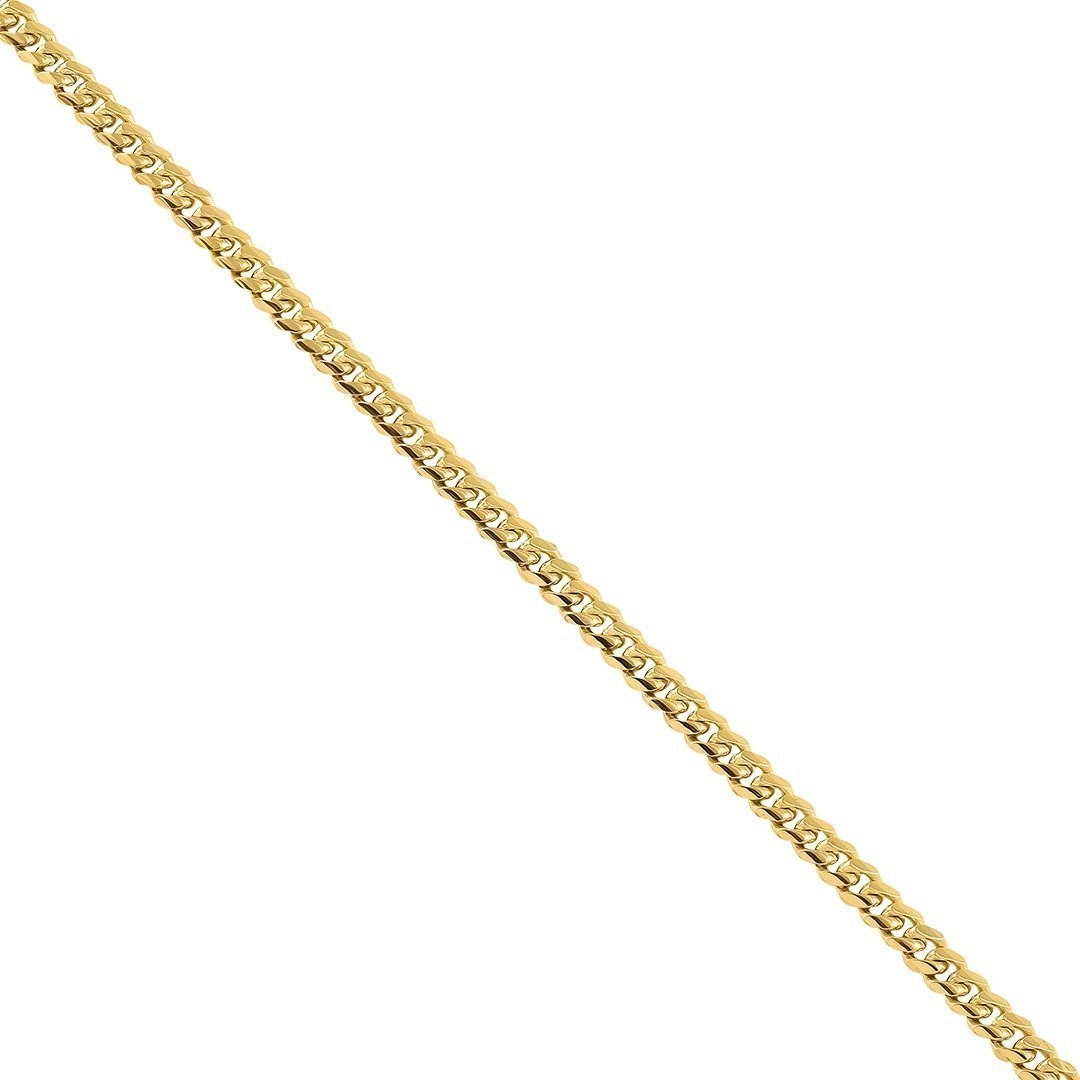 14K Solid Yellow Gold Cuban Link Chain 3mm for Men & Women - Perfect for Layering, Gifting & Everyday Wear