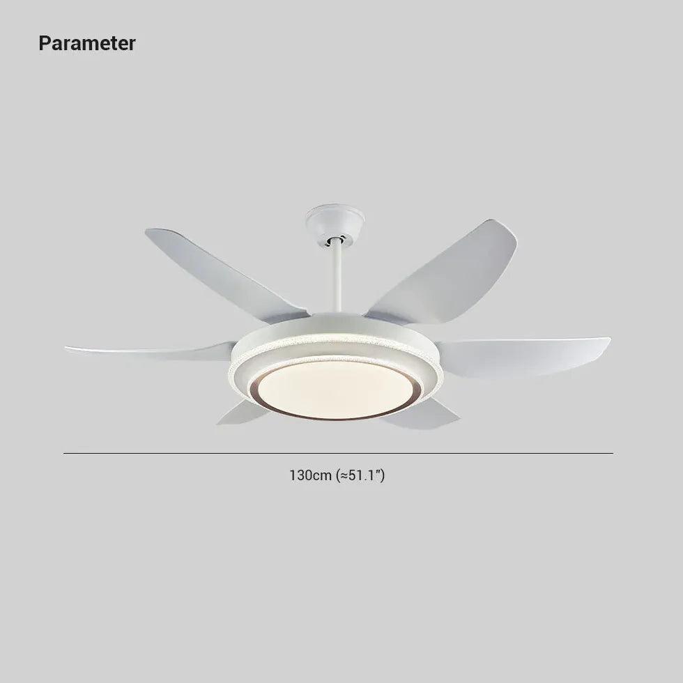 Modern Round LED Ceiling Fan with Light for Living Room, Bedroom, or Office - Energy Efficient & Stylish Home Cooling Solution