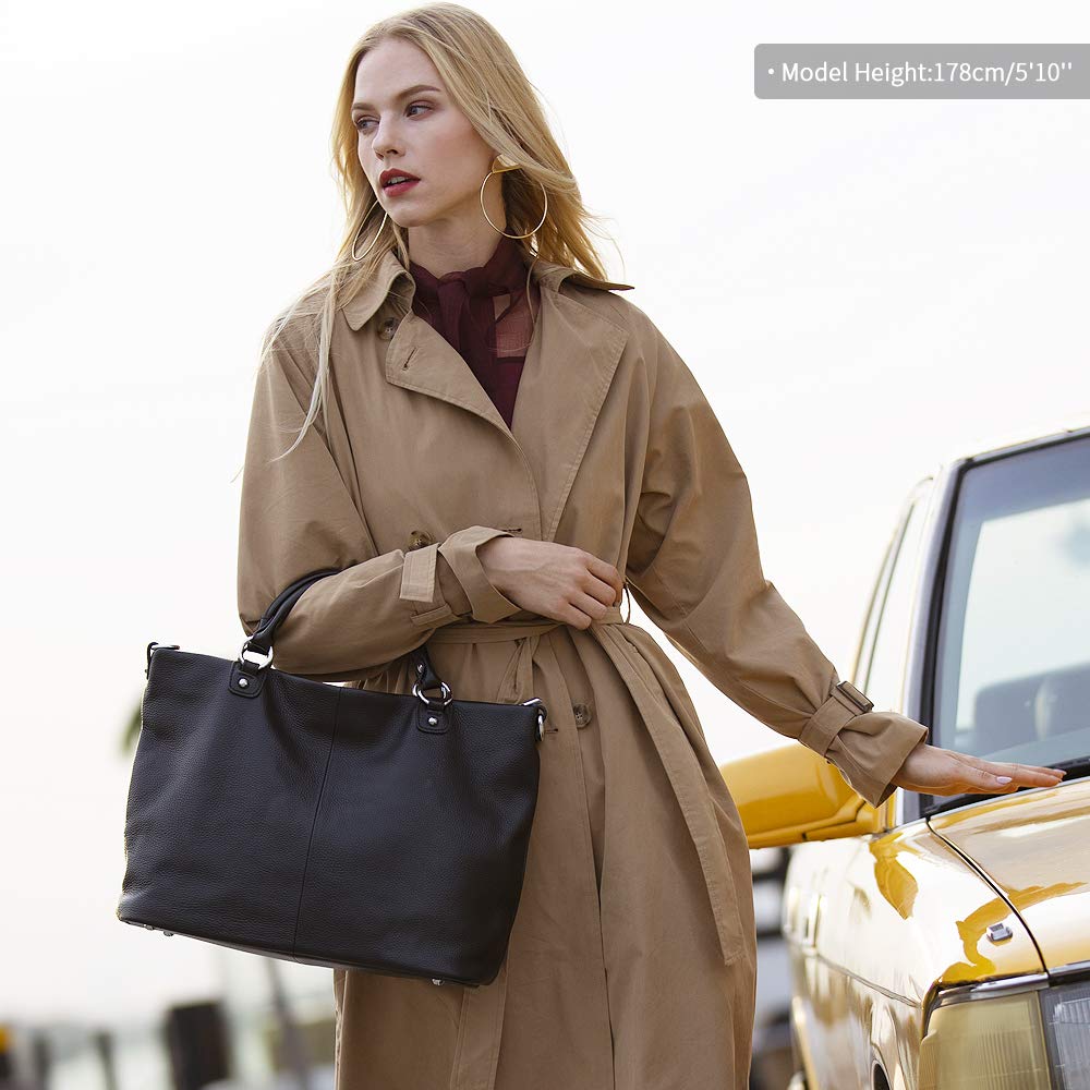 Kattee Women's Soft Leather Tote Bag - Stylish Satchel Purse & Handbag for Work, Travel & Everyday Use