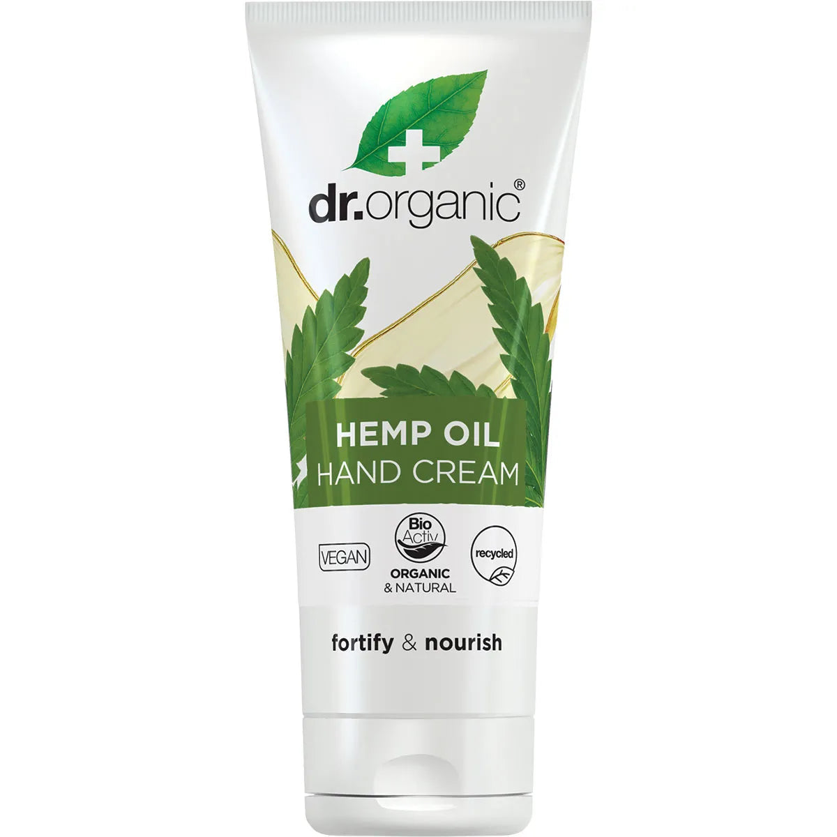 Dr Organic Hand & Nail Intensive Treatment with Organic Hemp Oil - Moisturizing Cream for Dry, Cracked Hands & Brittle Nails - Perfect for Winter Care & Daily Nourishment