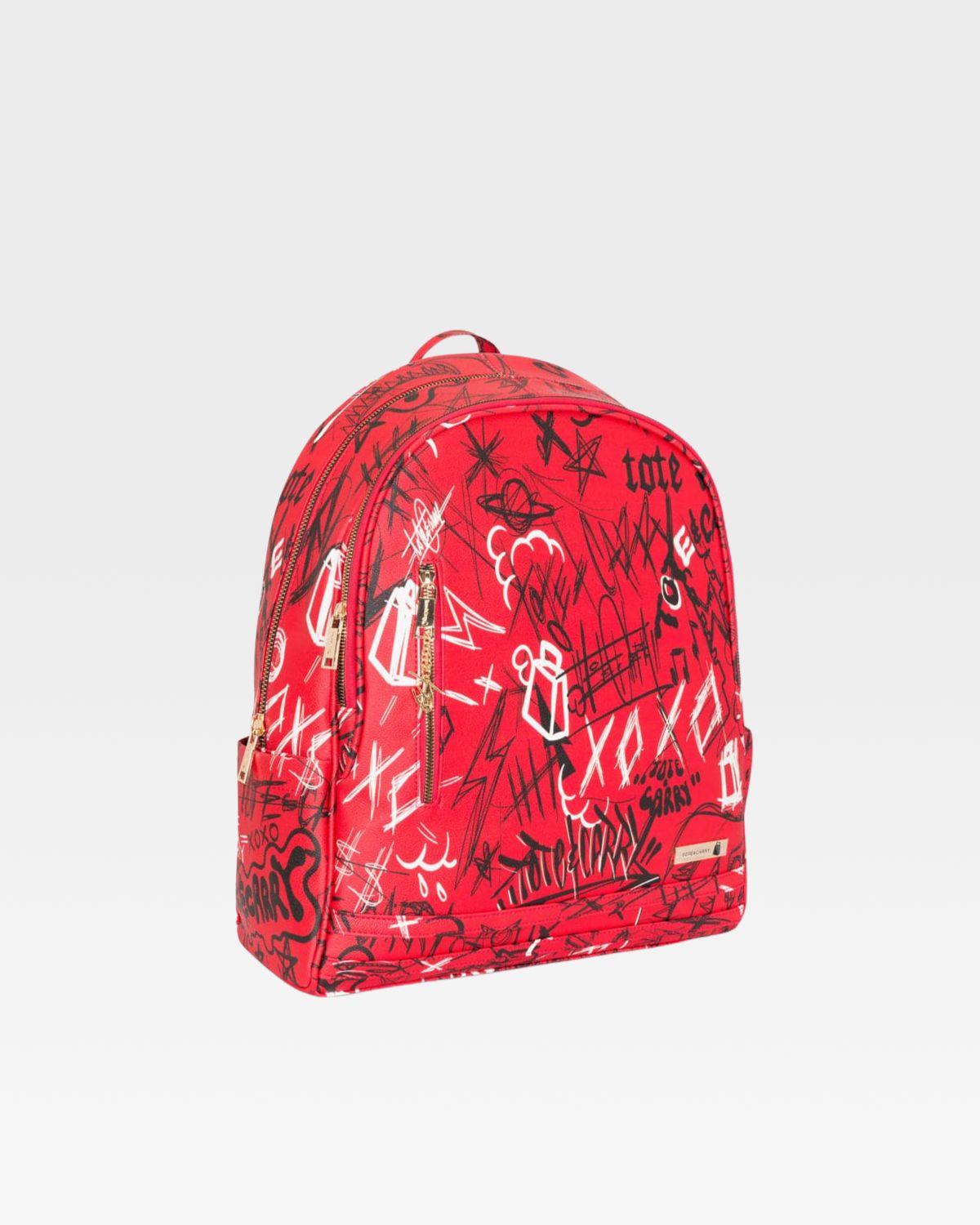 Red Graffiti Tombstone Roller Duffle Bag Set - Perfect for Travel, Gym & Skateboarding Accessories