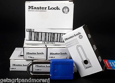 MASTER LOCK 410BLU Zenex Steel Shackle Safety Padlock - 6 Pack Blue Lockout Locks for Electrical Panels, Toolboxes & Industrial Equipment Security