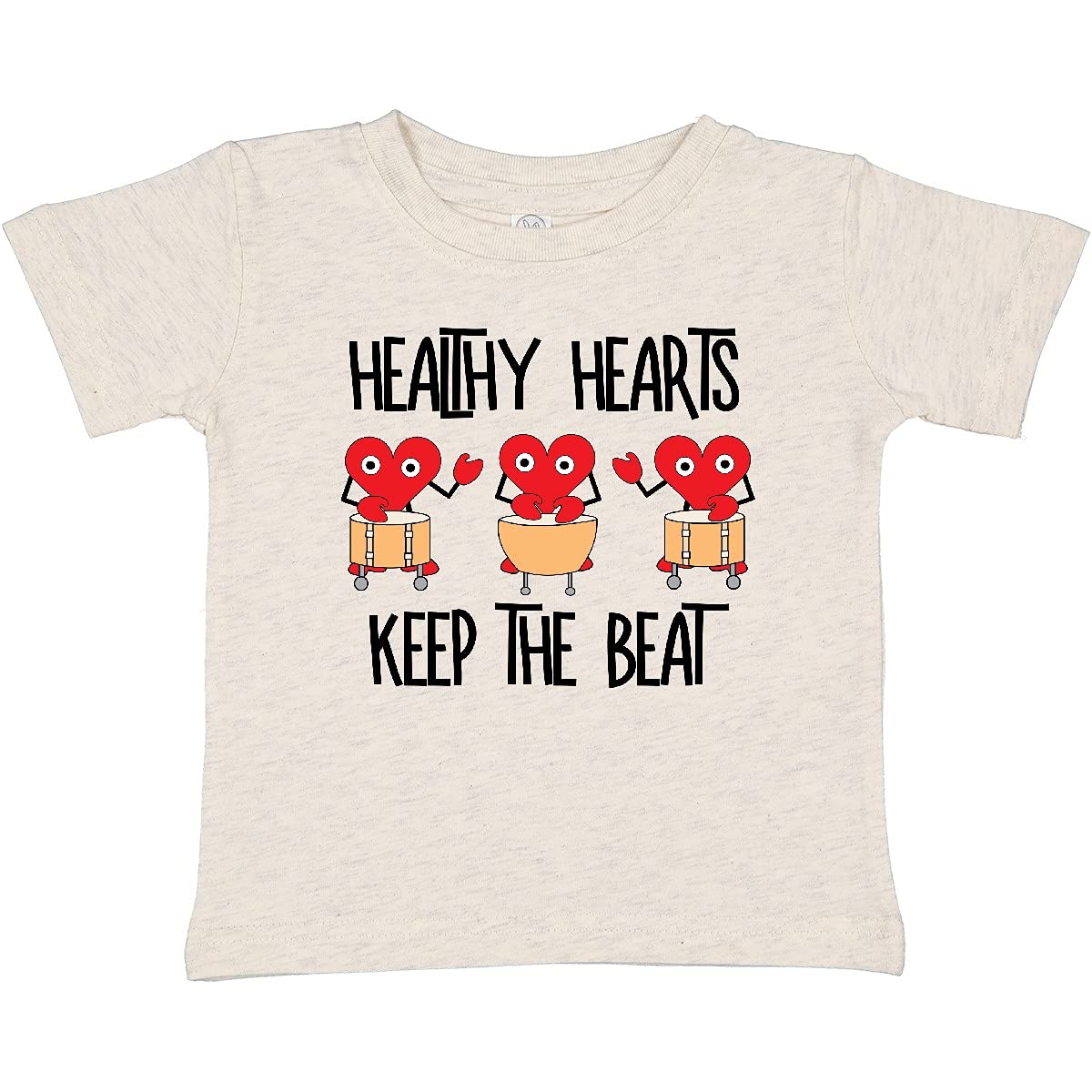 Inktastic Healthy Hearts Baby T-Shirt - Cute Heart Print Cotton Tee for Infants & Toddlers - Perfect for Valentine's Day, Family Photos & Everyday Wear