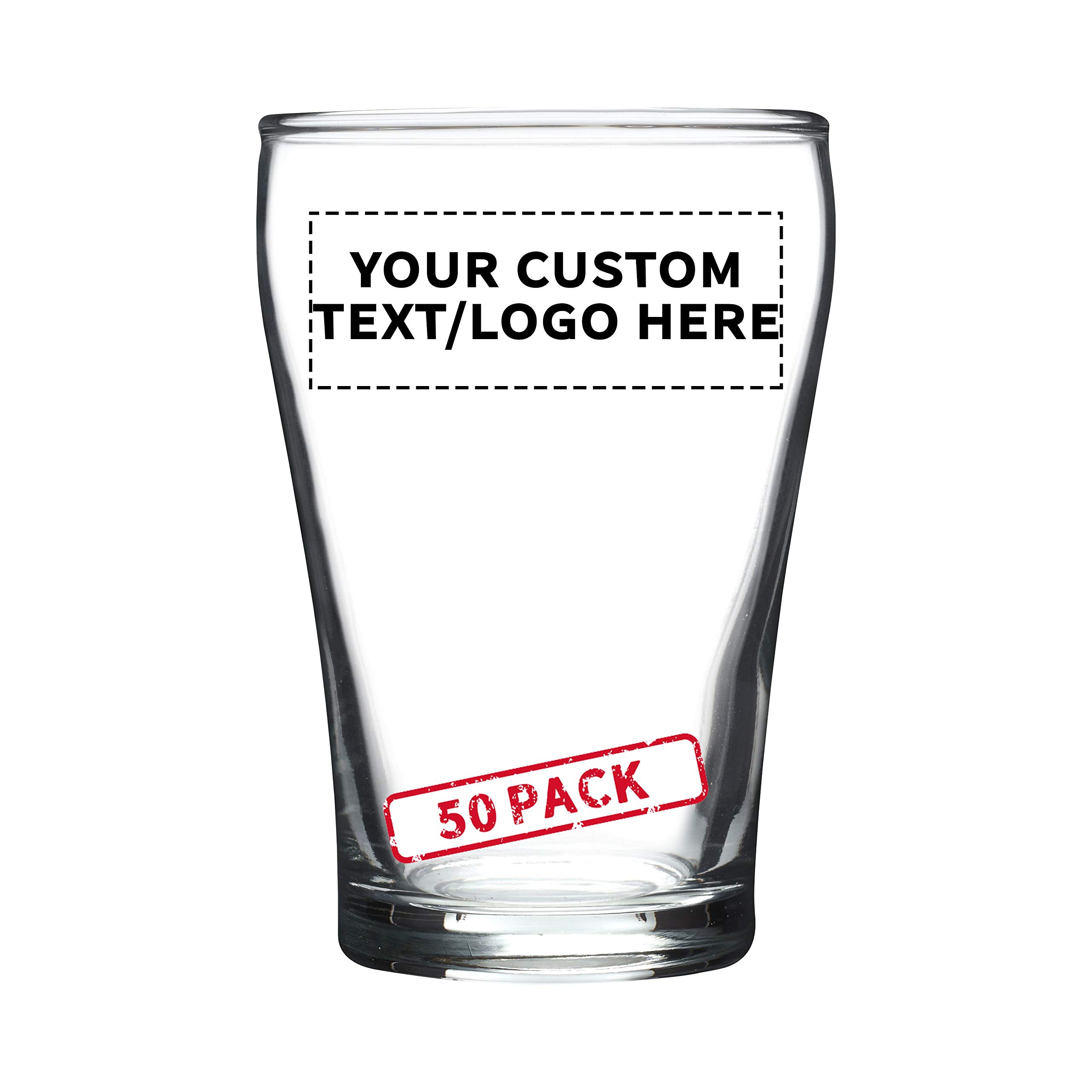 Custom Shot Glasses 5.5 oz (Set of 50) - Personalized Bulk Pack for Weddings, Parties & Events - Clear Glass Barware - Perfect for Bachelor Parties, Birthday Celebrations & Corporate Gifts