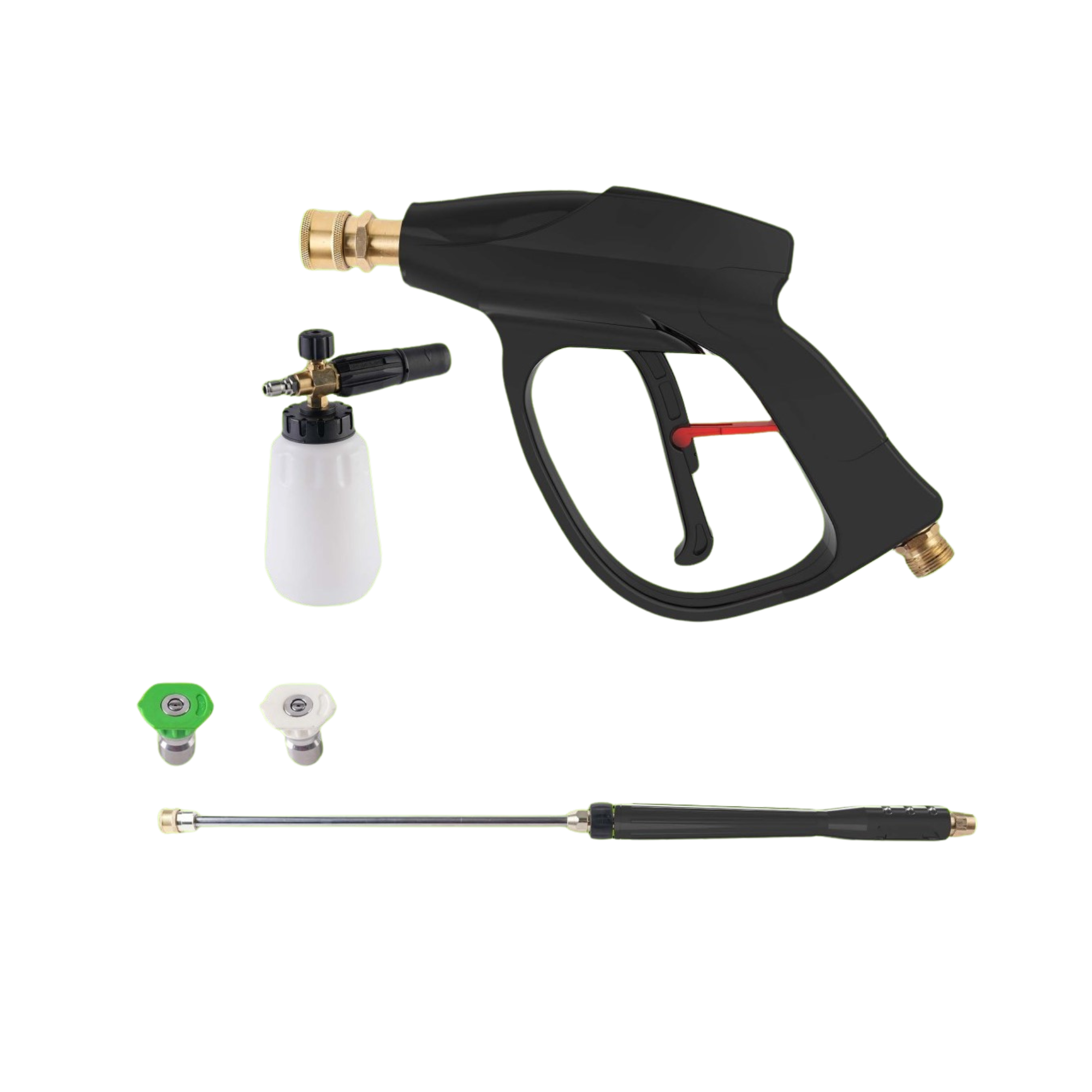 Short Gun Kit Max 3100PSI - High Pressure Cleaning Tool for Home, Car, and Outdoor Use