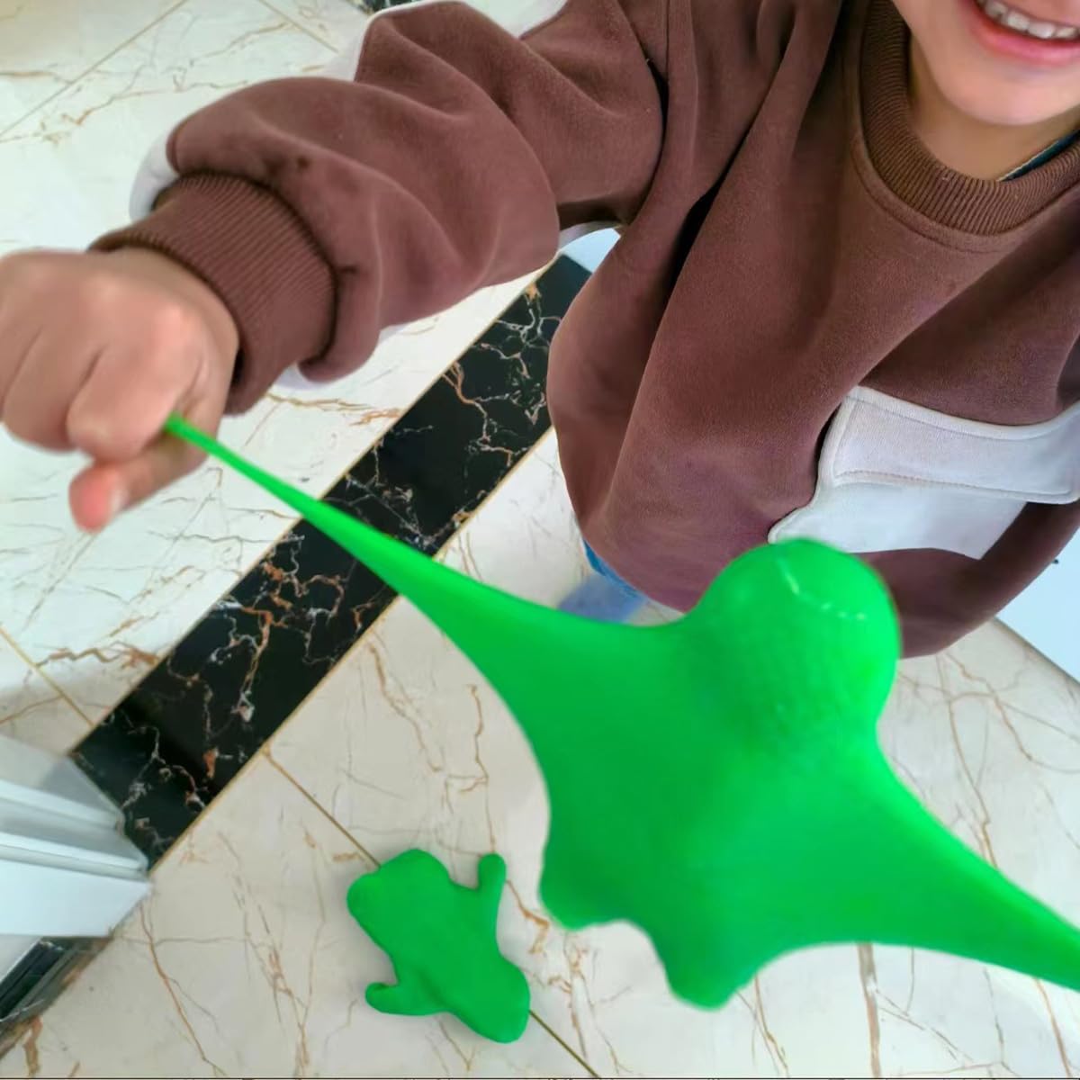 Green Head Fish Squishy Sand Toys - Stretchable Stress Relief Sensory Toy for Anxiety, Women, Men & Kids | Fun TikTok Novelty Squeeze Toy for Memory Sand Play & Relaxation (Large Size) - Perfect for Home, Office & Travel Stress Relief