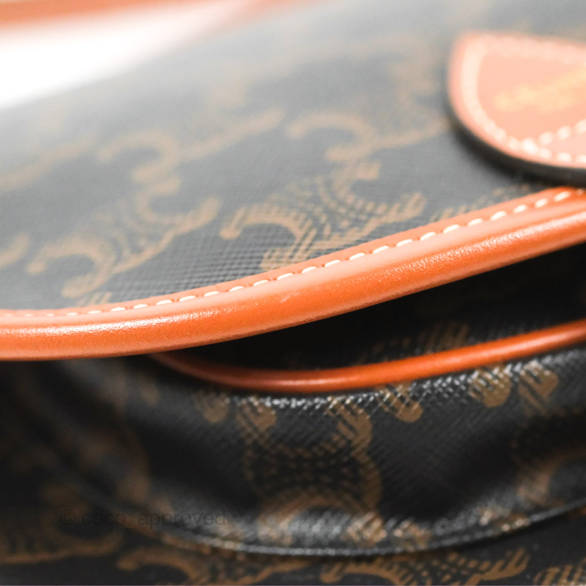 Celine Medium Triomphe Canvas Folco Bag in Tan - Luxury Crossbody Handbag for Women, Perfect for Work, Travel & Everyday Use