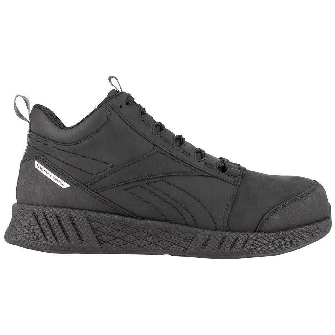 Fusion Formidable Composite Toe Athletic Mid Cut Work Boots for Men - Black Safety Shoes for Construction, Warehouse & Outdoor Work - Lightweight & Comfortable