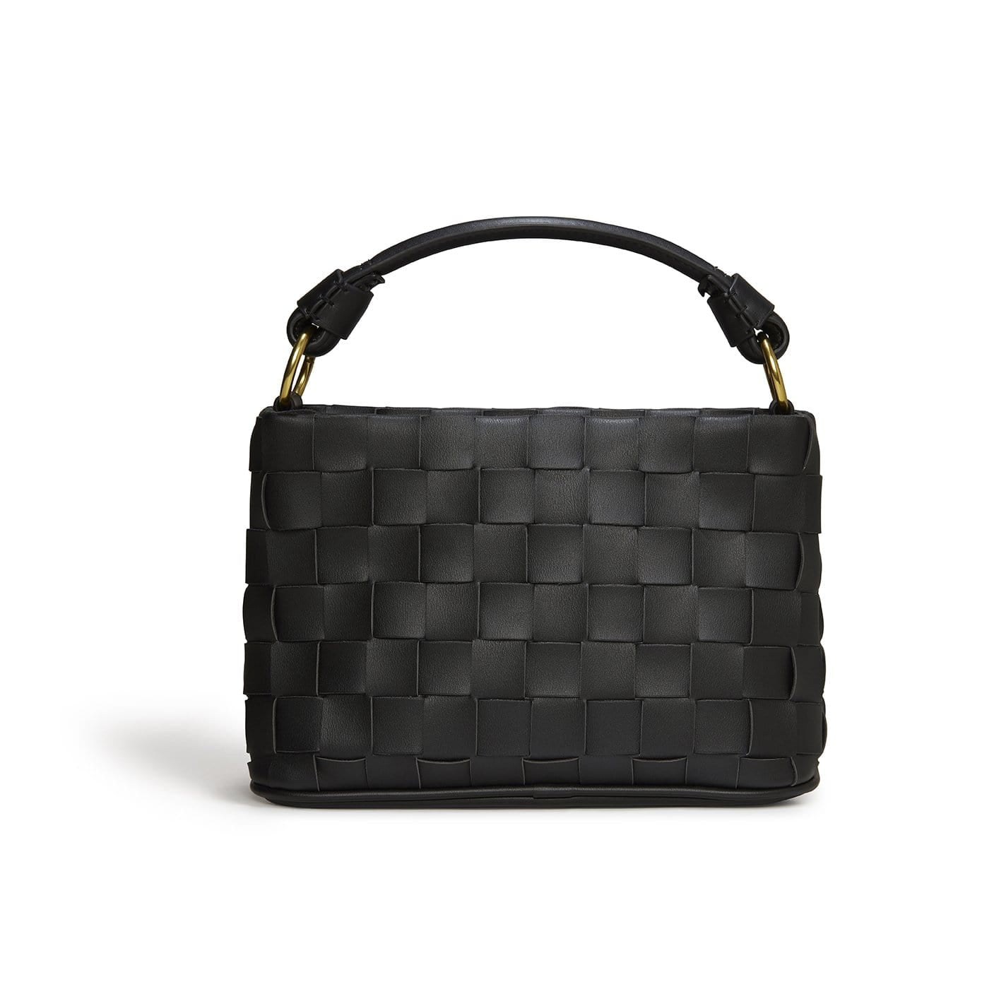 Baby Bella Woven Vegan Leather Crossbody Bag for Women | Black | Stylish & Lightweight Purse for Everyday Use, Travel & Shopping