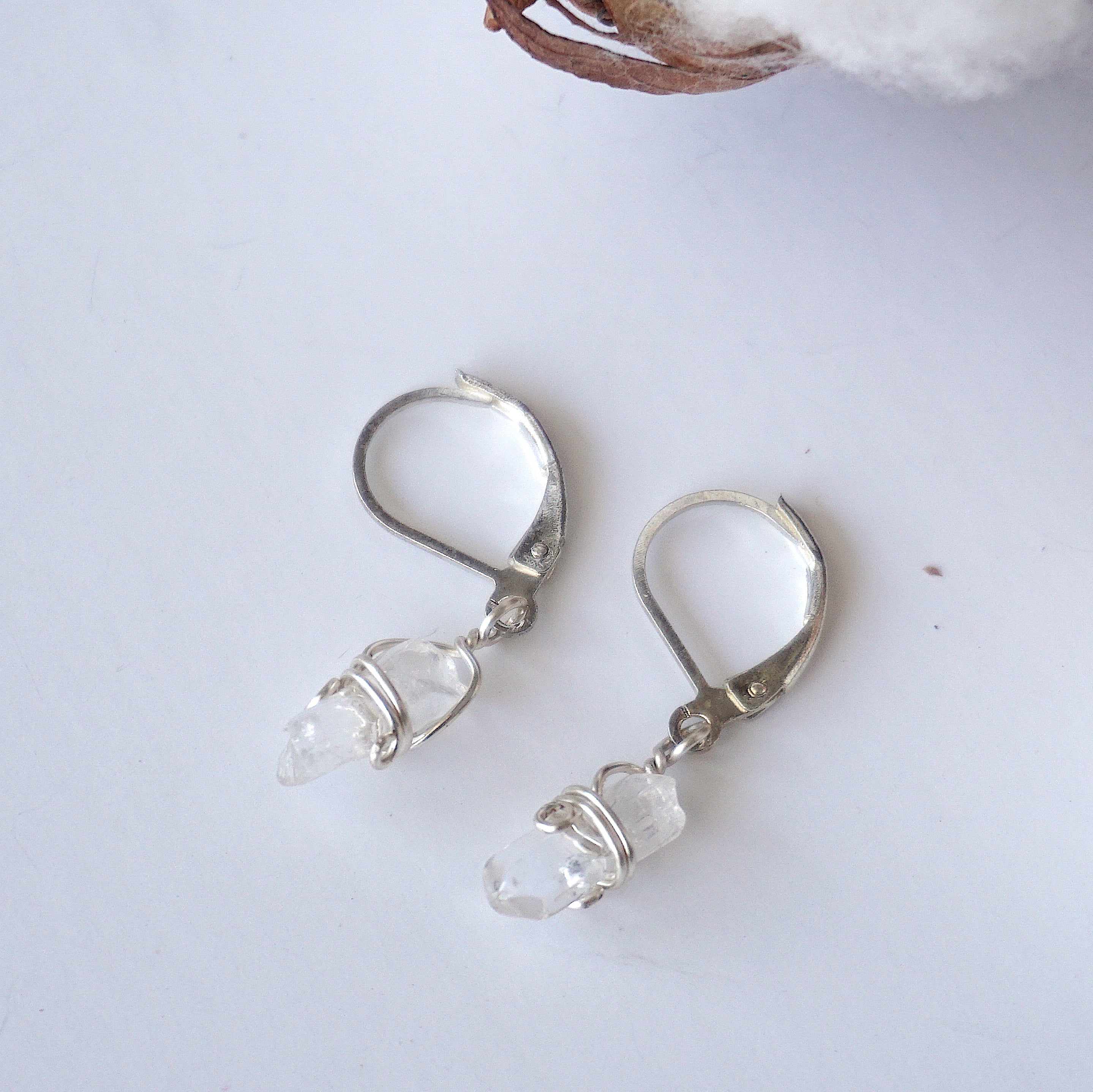 Rock Crystal Drop Earrings - Sterling Silver Plated Dangle Earrings for Women | Elegant Jewelry Gift for Wedding, Party & Special Occasions