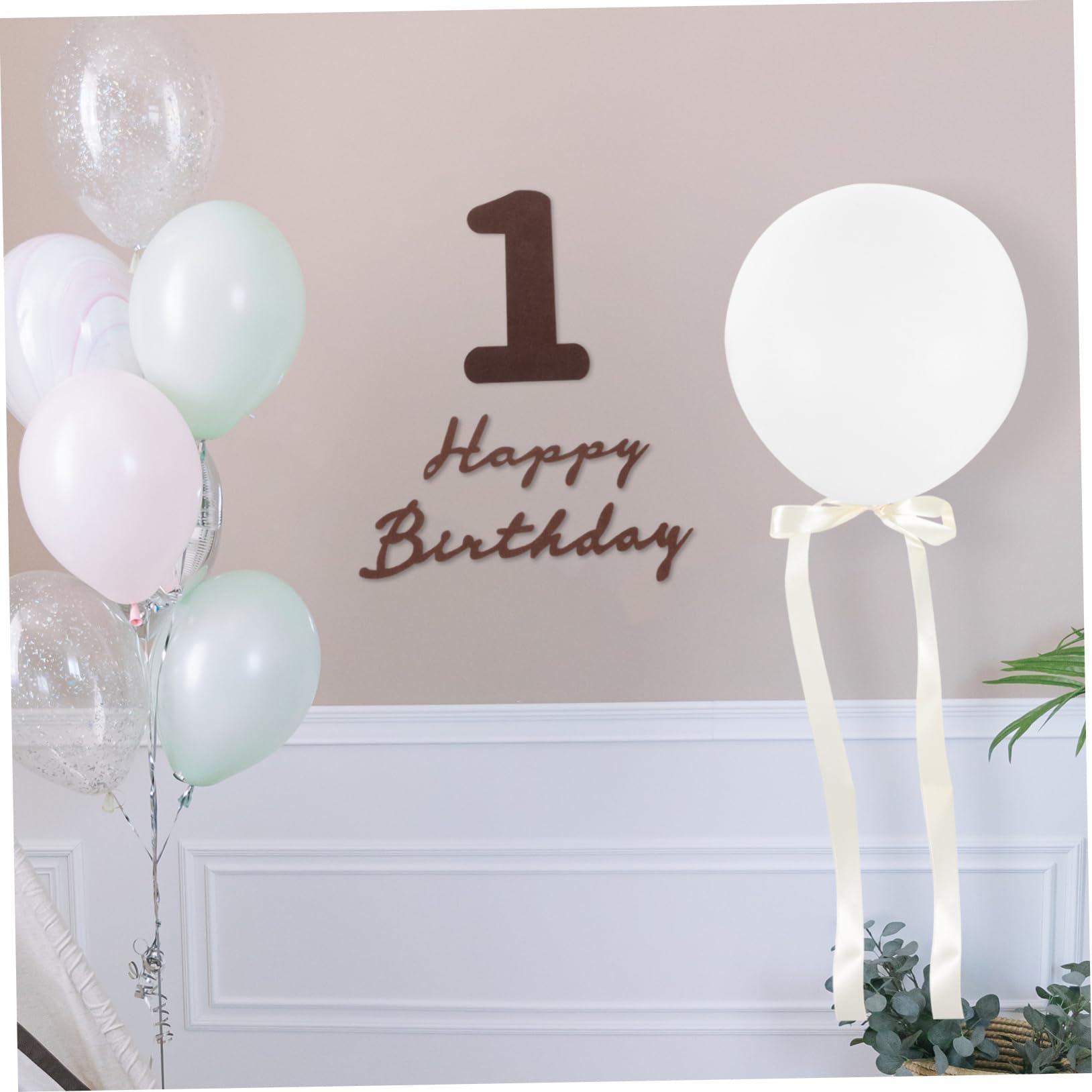IWOWHERO 1 Set Non-Woven Fabric Alphabet Birthday Balloon Decoration - Letter Stickers for Party, Baby Shower & Anniversary Celebrations