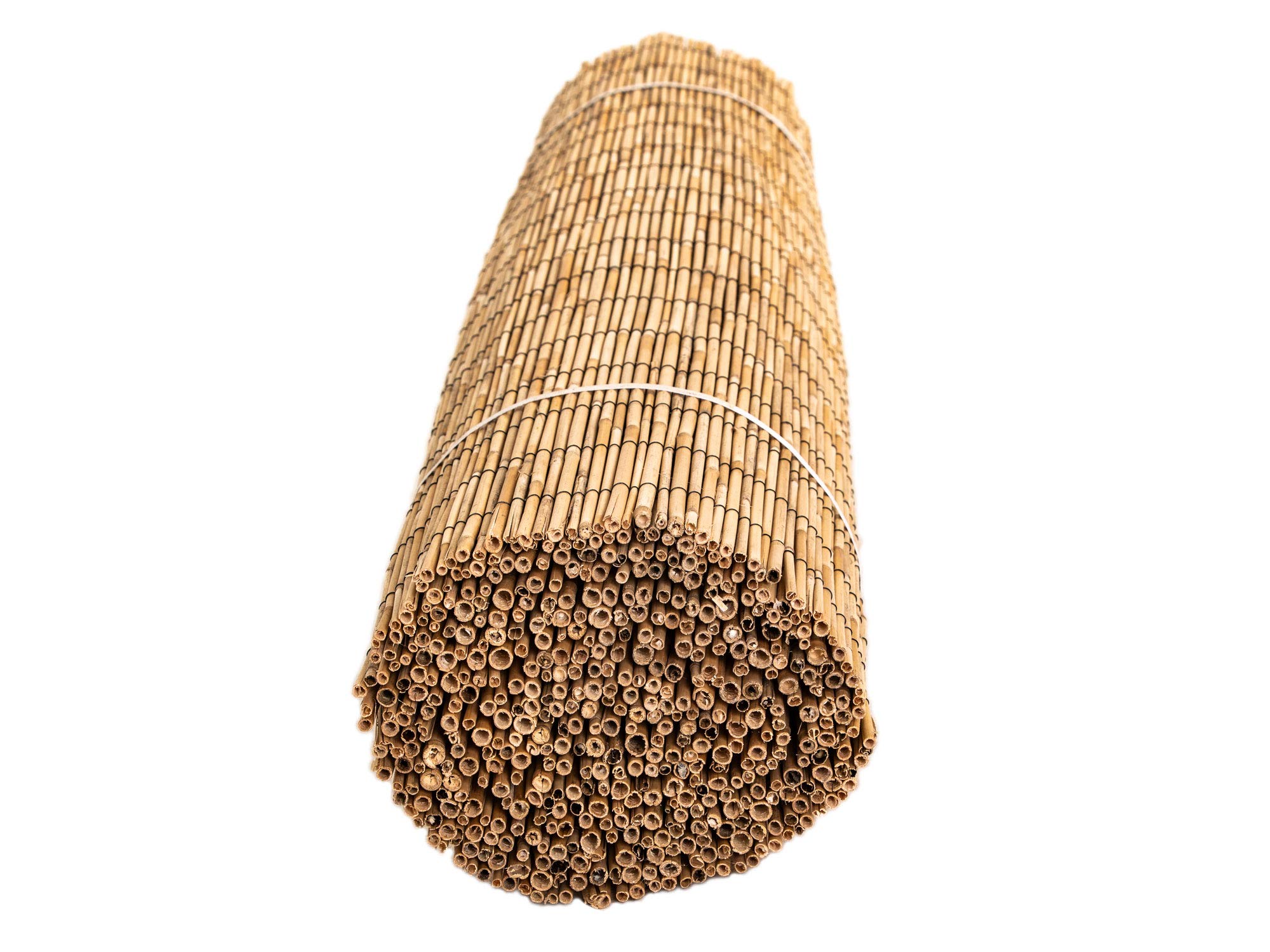 FOREVER BAMBOO Jumbo Reed Privacy Fence - 6ft Tall x 16ft Wide Natural Bamboo Screen for Backyard, Garden & Patio Divider - Tan Finish Outdoor Decorative Fencing for Poolside, Deck & Landscape Privacy