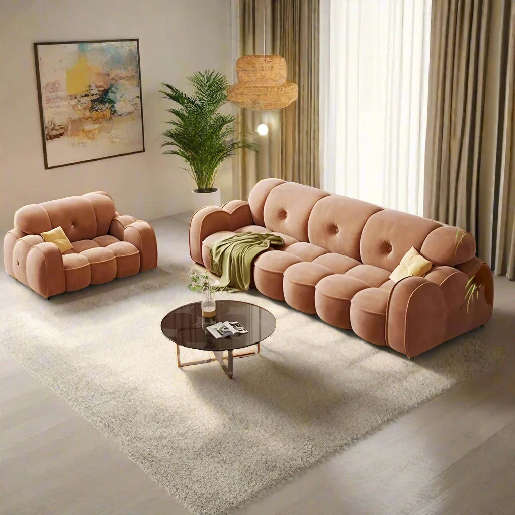 Minimalist Luxe Luxury Lazy Sofa Set - Modern Comfortable Lounge Furniture for Living Room, Bedroom & Apartment - Perfect for Relaxing, Reading & Entertaining