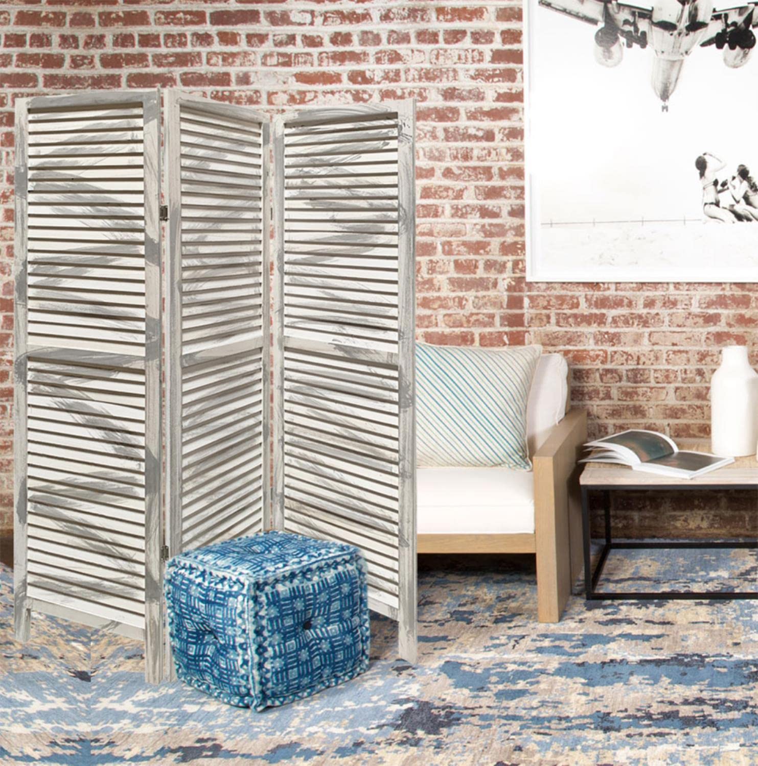 Stylish and Functional Screen Gems Room Divider - Foldable Privacy Partition for Home, Office & Dorm - Perfect for Creating Separate Spaces (6-Panel Design)