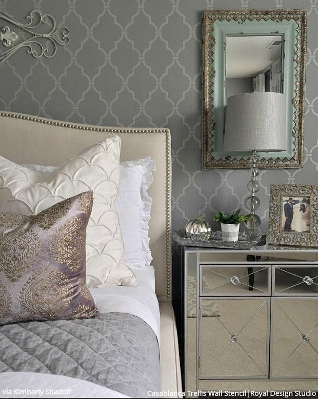 Casablanca Trellis Moroccan Stencil - Authentic Arabic Design for DIY Home Decor, Wall Painting, and Furniture Stenciling | Perfect for Boho, Moroccan, and Mediterranean Style Interiors