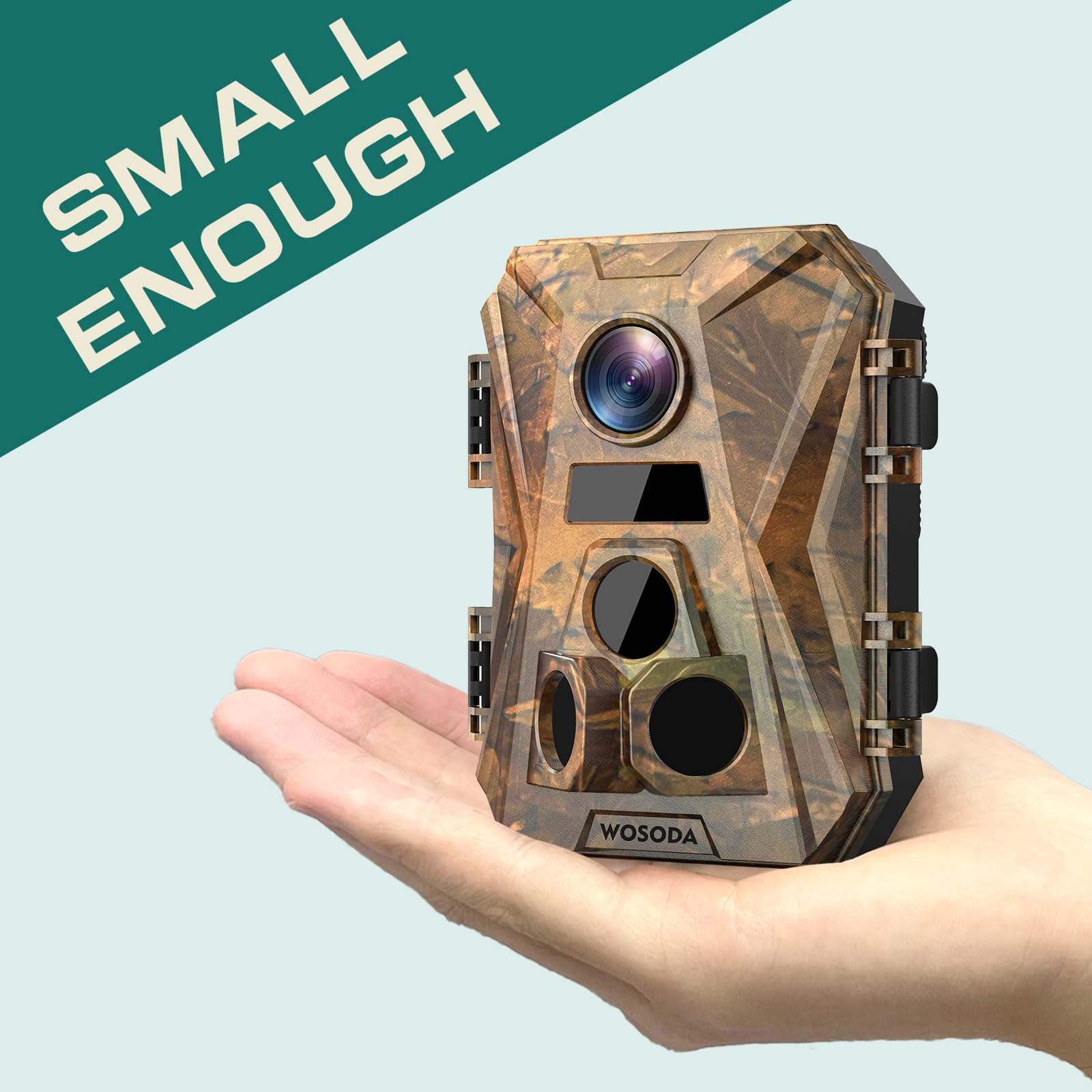 4K 48MP Mini Trail Camera 3 Pack - Hunting Game Camera with 2.0'' LCD Screen, Night Vision, Motion Activated & Waterproof - 120° Wide-Angle No Glow LEDs for Outdoor Wildlife Monitoring, Security & Nature Observation