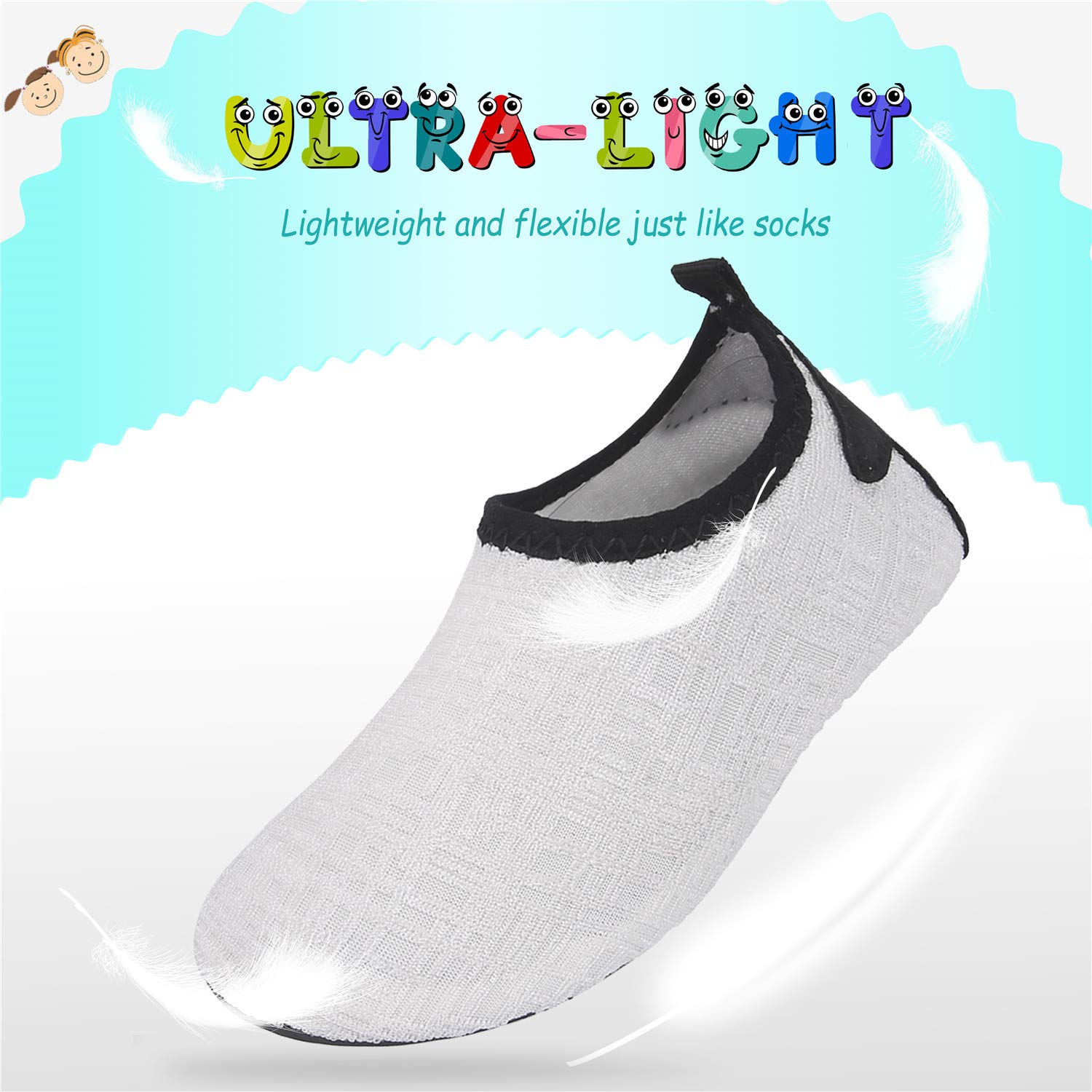 Storeofbaby Quick Dry Baby Water Shoes for Boys & Girls - Barefoot Aqua Socks for Swimming, Beach, Pool, and Outdoor Water Activities