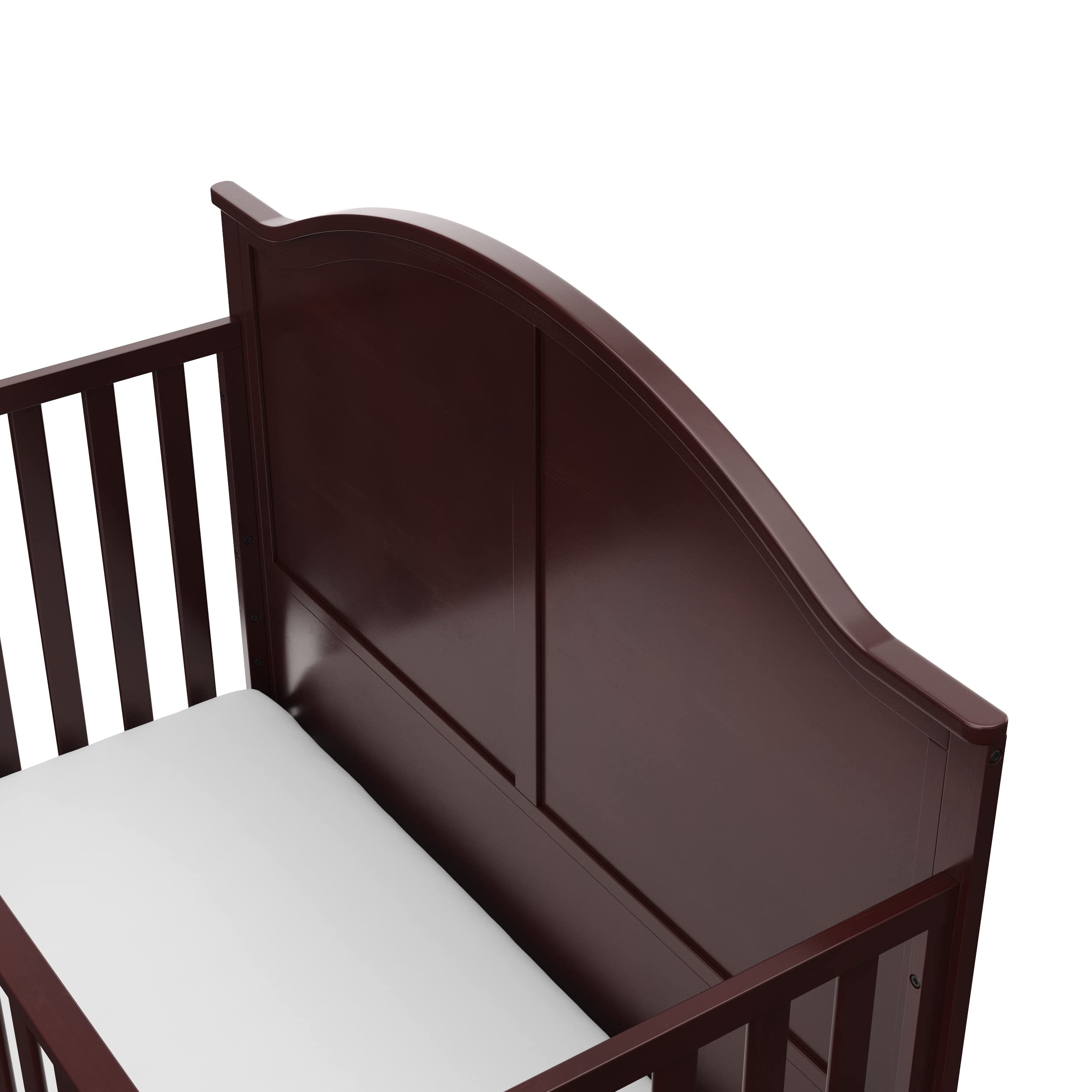 Graco Wilfred Convertible Crib & Mattress Set (Espresso) – GREENGUARD Gold Certified Baby Crib with Included Mattress | Safe Nursery Furniture for Newborns & Toddlers | Perfect for Modern Nurseries & Daycare Centers