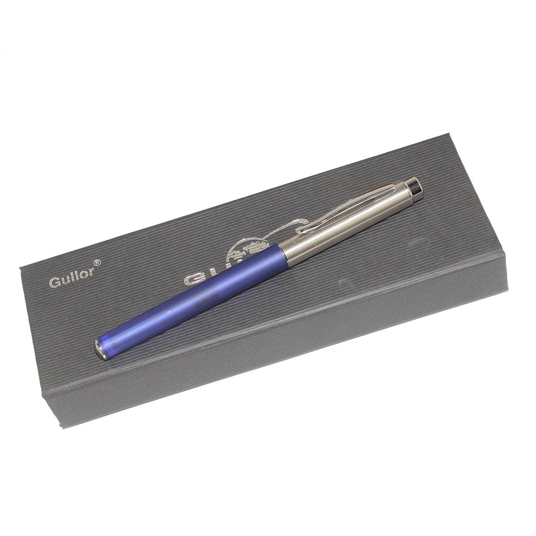 Gullor Elegant Medium Nib Smooth Writing Fountain Pen with Gift Box - Blue Ink Luxury Pen for Professionals, Students & Calligraphy | Perfect for Office, School & Gift Giving