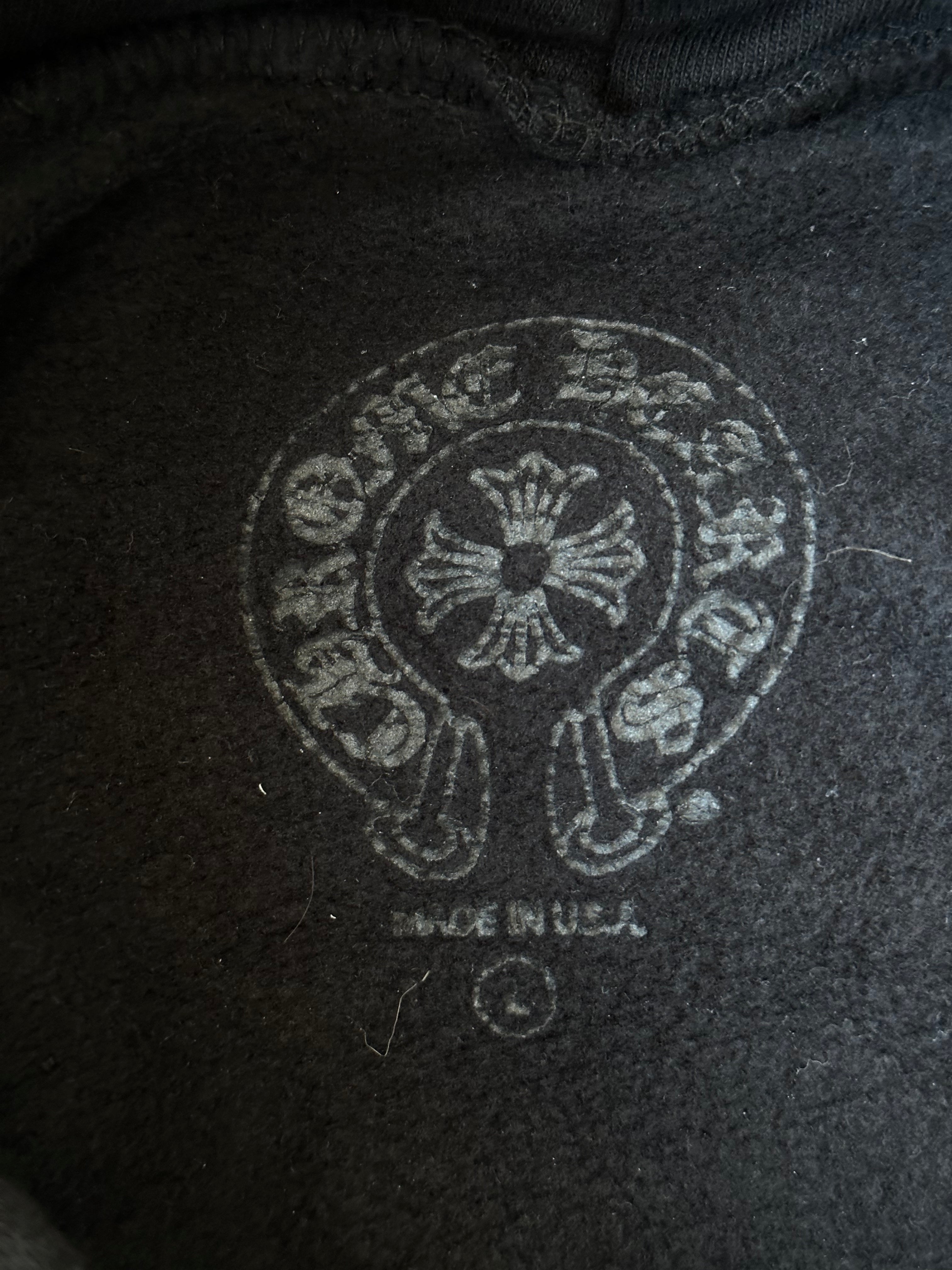 Chrome Hearts Black & White Horseshoe Logo Hoodie - Stylish Streetwear for Men & Women | Perfect for Casual Outfits, Urban Fashion & Everyday Wear