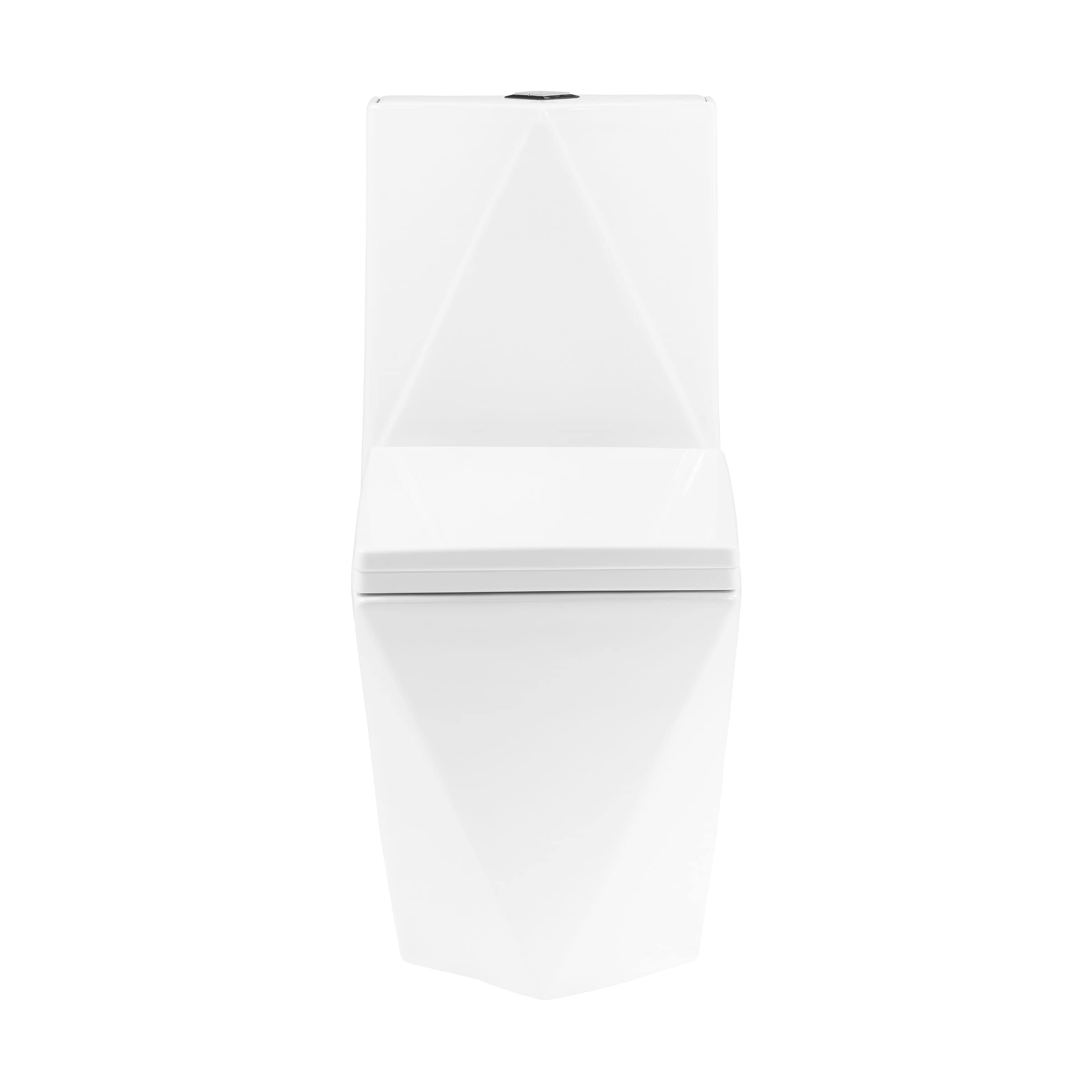 Brusque One-Piece Square Toilet with Dual-Flush 1.1/1.6 GPF - Modern Water-Saving Bathroom Solution for Homes & Offices
