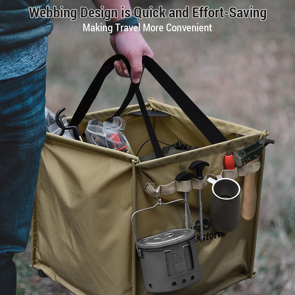 HXBER Foldable Climbing Rope Bag - Durable Camping Gear Storage & Throwing Rope Organizer for Rock Climbing, Hiking, and Outdoor Adventures