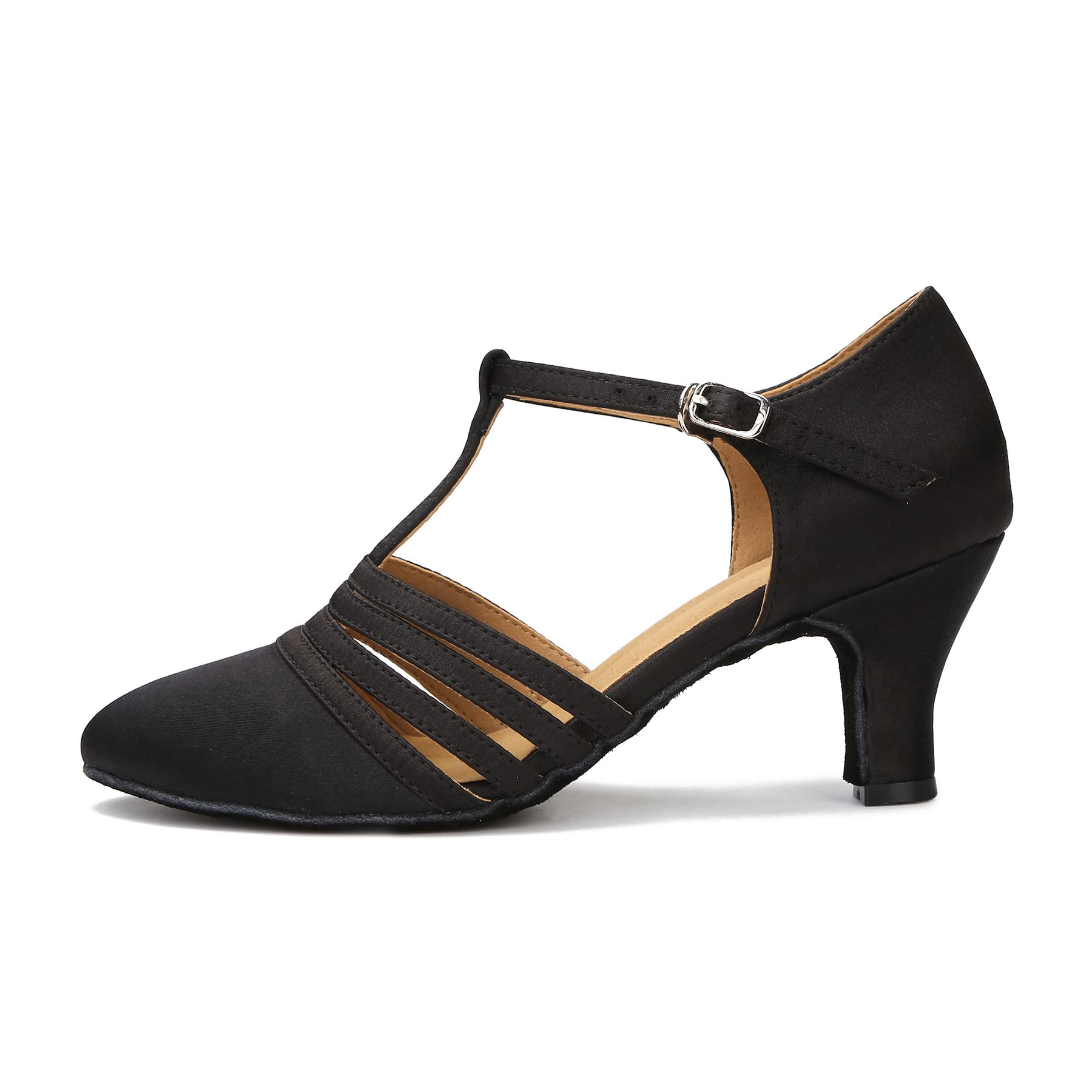 Best Women's Ballroom Dance Shoes - Closed Toe Latin Salsa Dance Shoes ZB12 for Professional & Social Dancing - Perfect for Weddings, Performances & Dance Classes