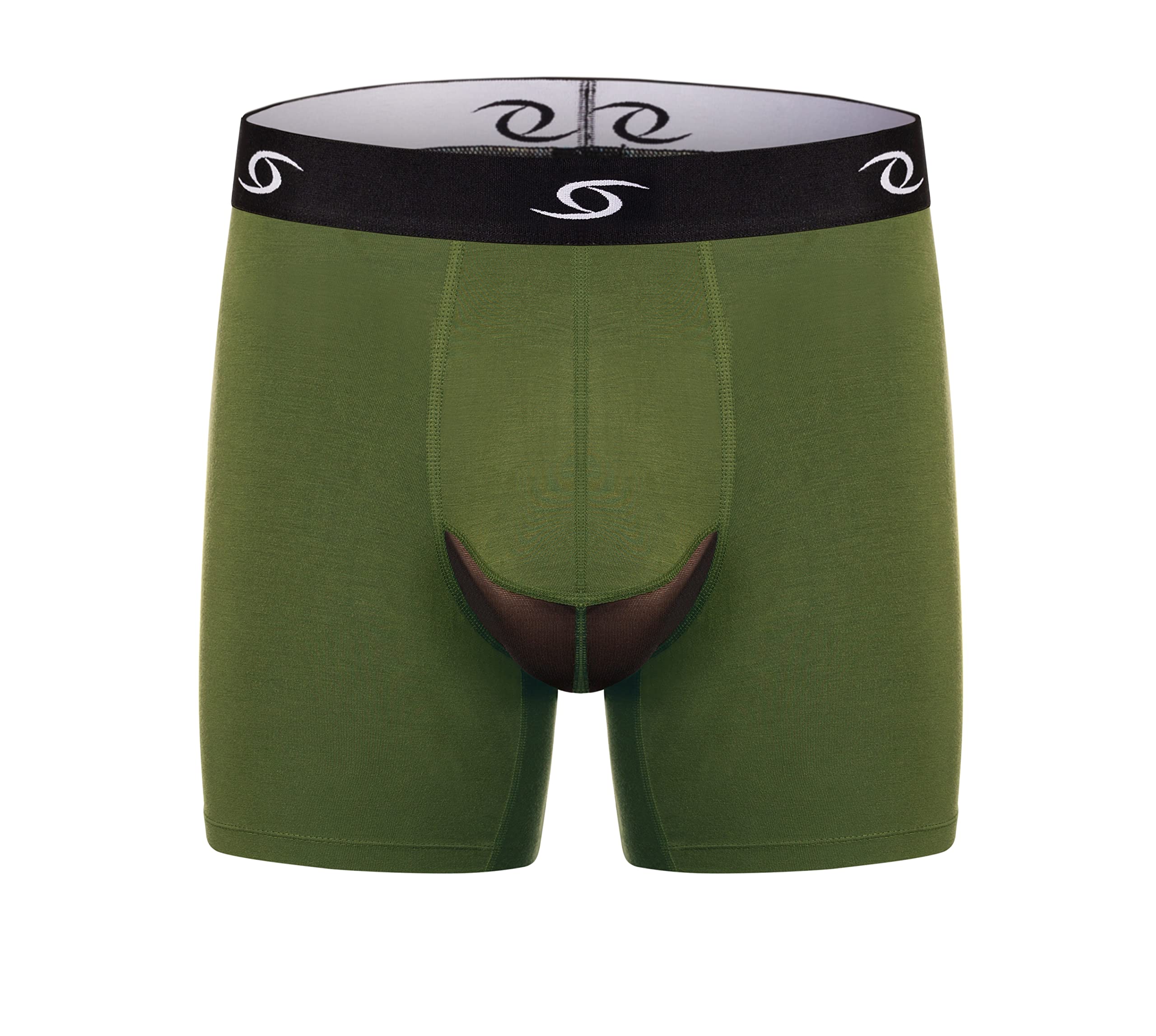 Premium Natural Modal Men's Boxer Briefs 3-Pack - Breathable Soft Underwear with Support Pouch for Comfort & All-Day Wear - Ideal for Workout, Travel & Daily Use