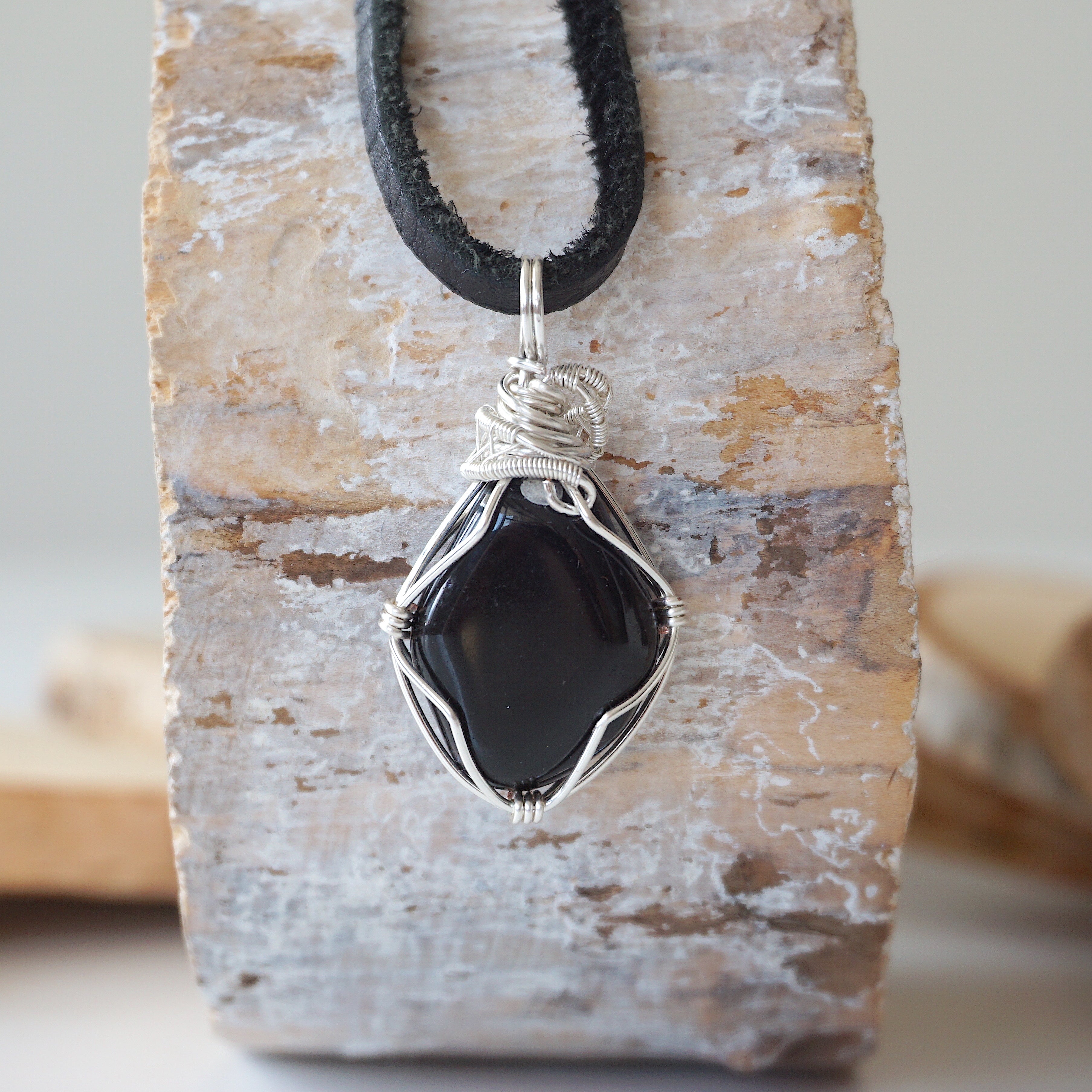 Black Onyx Pendant Necklace - Sterling Silver Plated Jewelry for Women, Gift for Her | Perfect for Everyday Wear, Special Occasions & Spiritual Healing