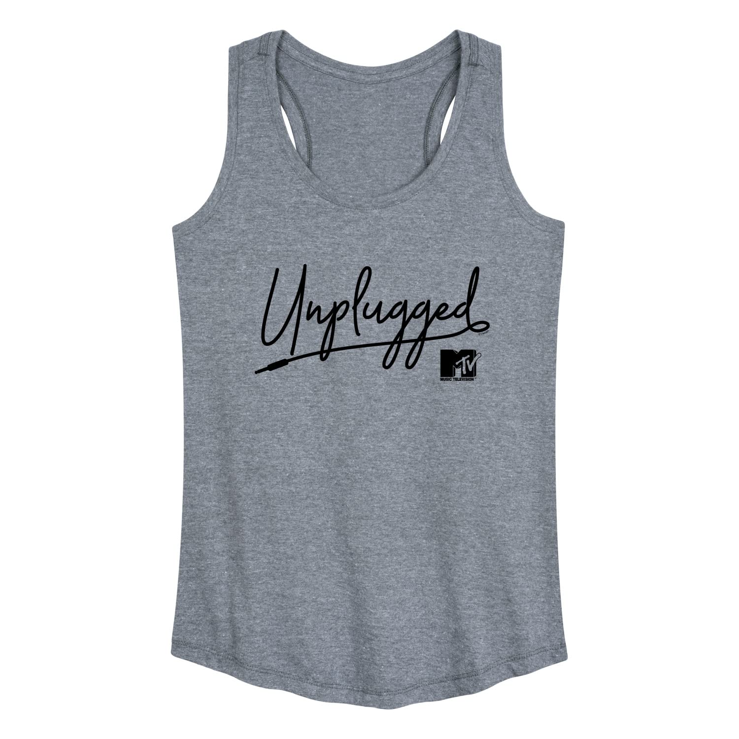 HYBRID APPAREL MTV Unplugged Women's Racerback Tank Top - Soft Breathable Workout Shirt for Yoga, Gym & Casual Wear