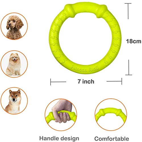 **Durable Dog Toys for Aggressive Chewers - LaRoo Floatable Flying Disc & Tug Toy for Large, Medium, Small Dogs - Interactive Chew Toys for Outdoor Play, Fetch & Training**