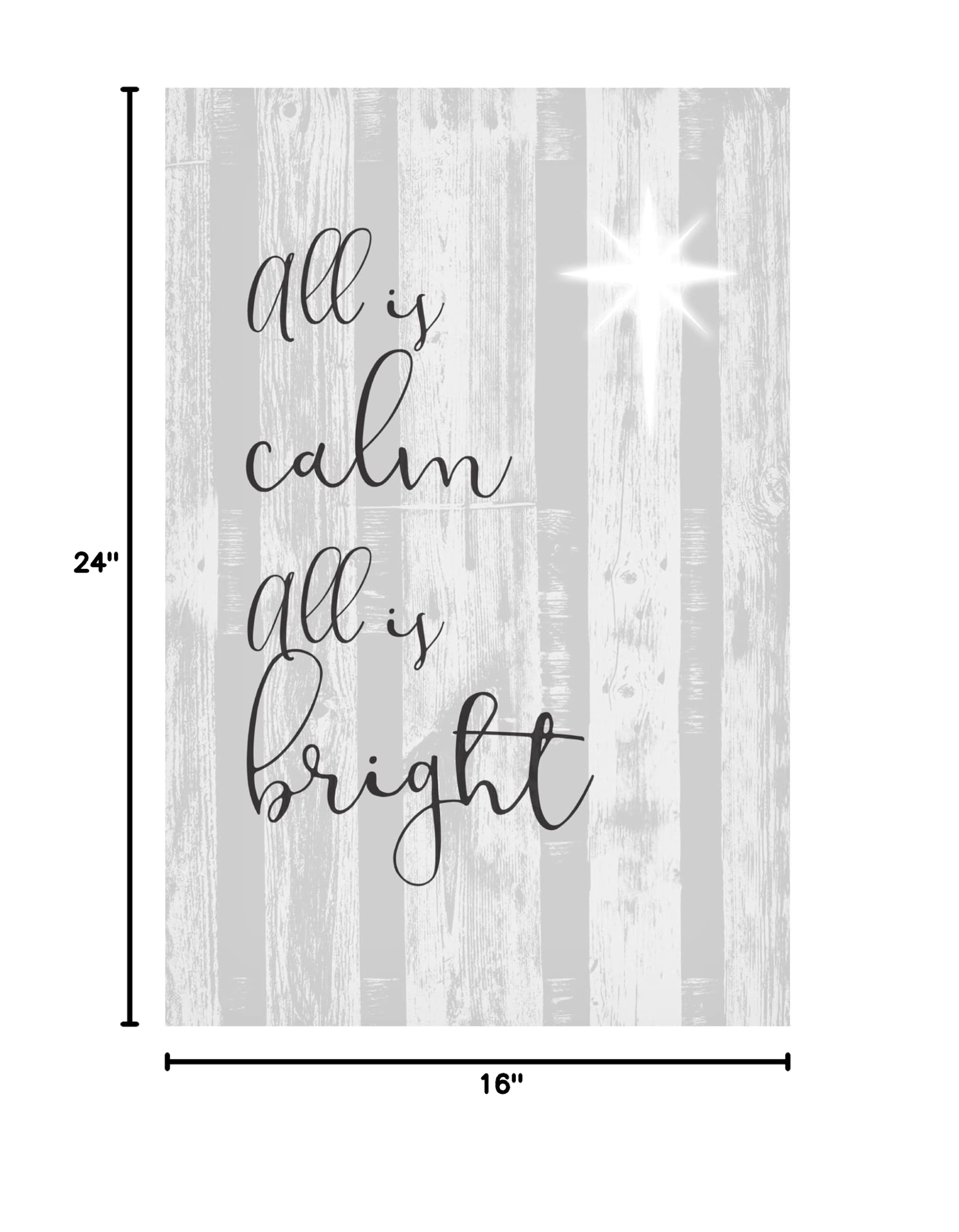 Blessed Christmas II Canvas Wall Art by Jennifer Goldberger - 16x24 Inch Holiday Decor for Living Room, Bedroom & Office - Religious Christmas Gift & Home Decoration